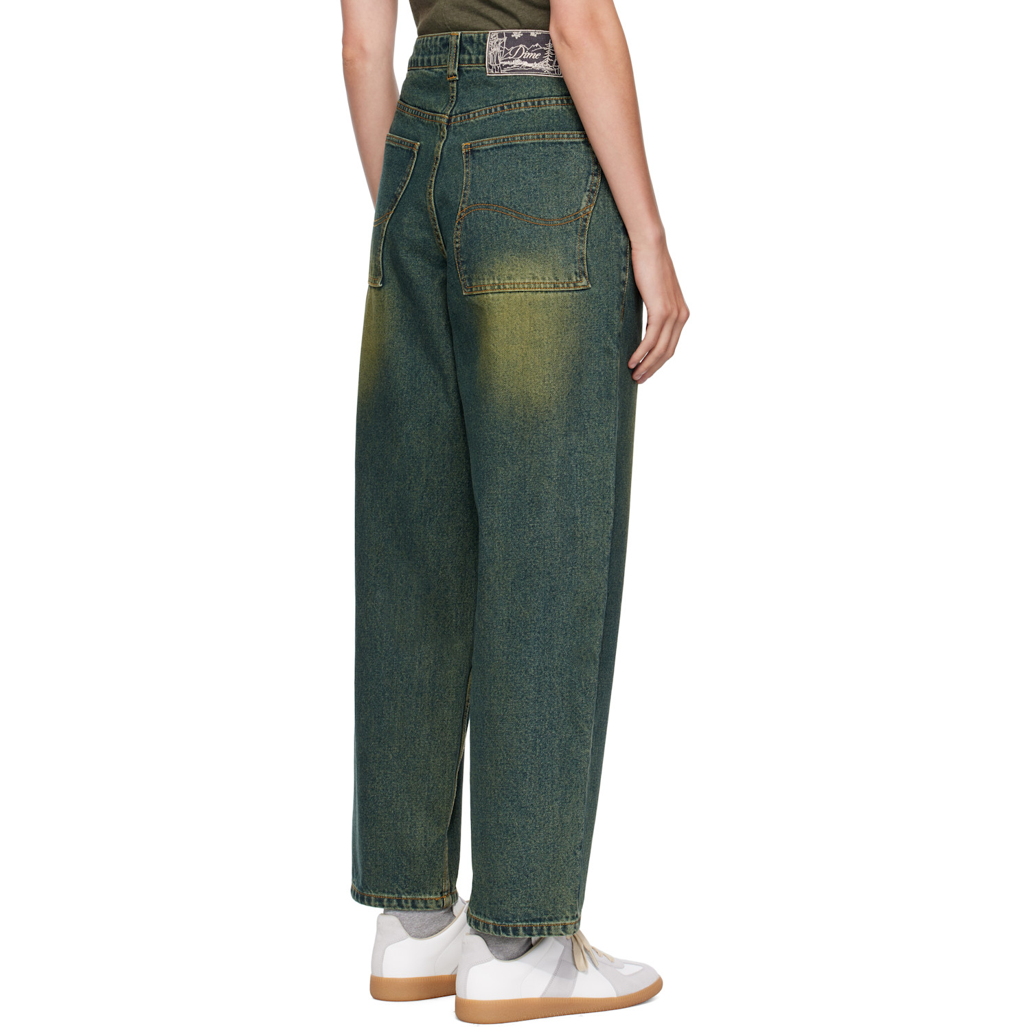  Dime Blue & Green Baggy Jeans 
