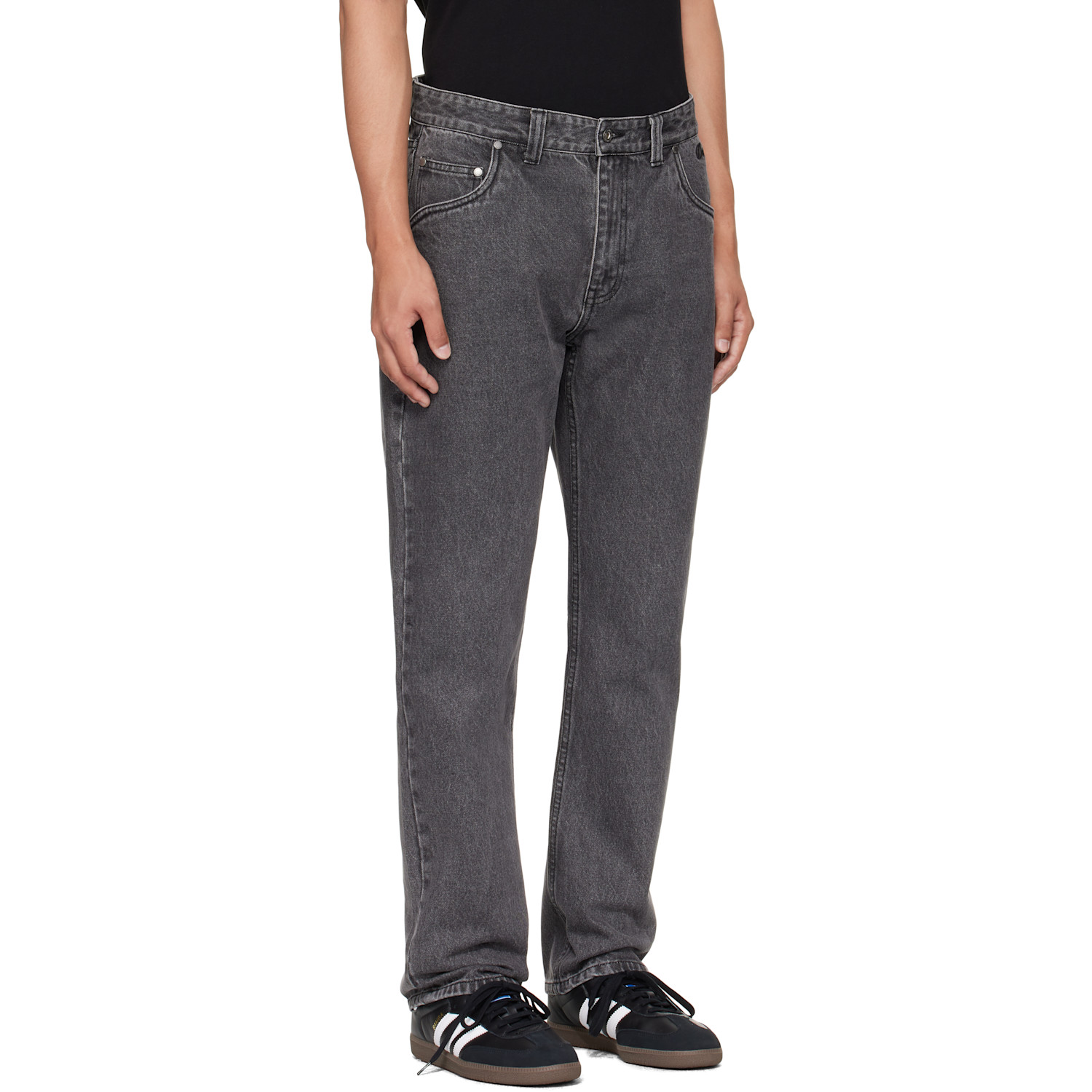  Dime Black Straight Jeans 