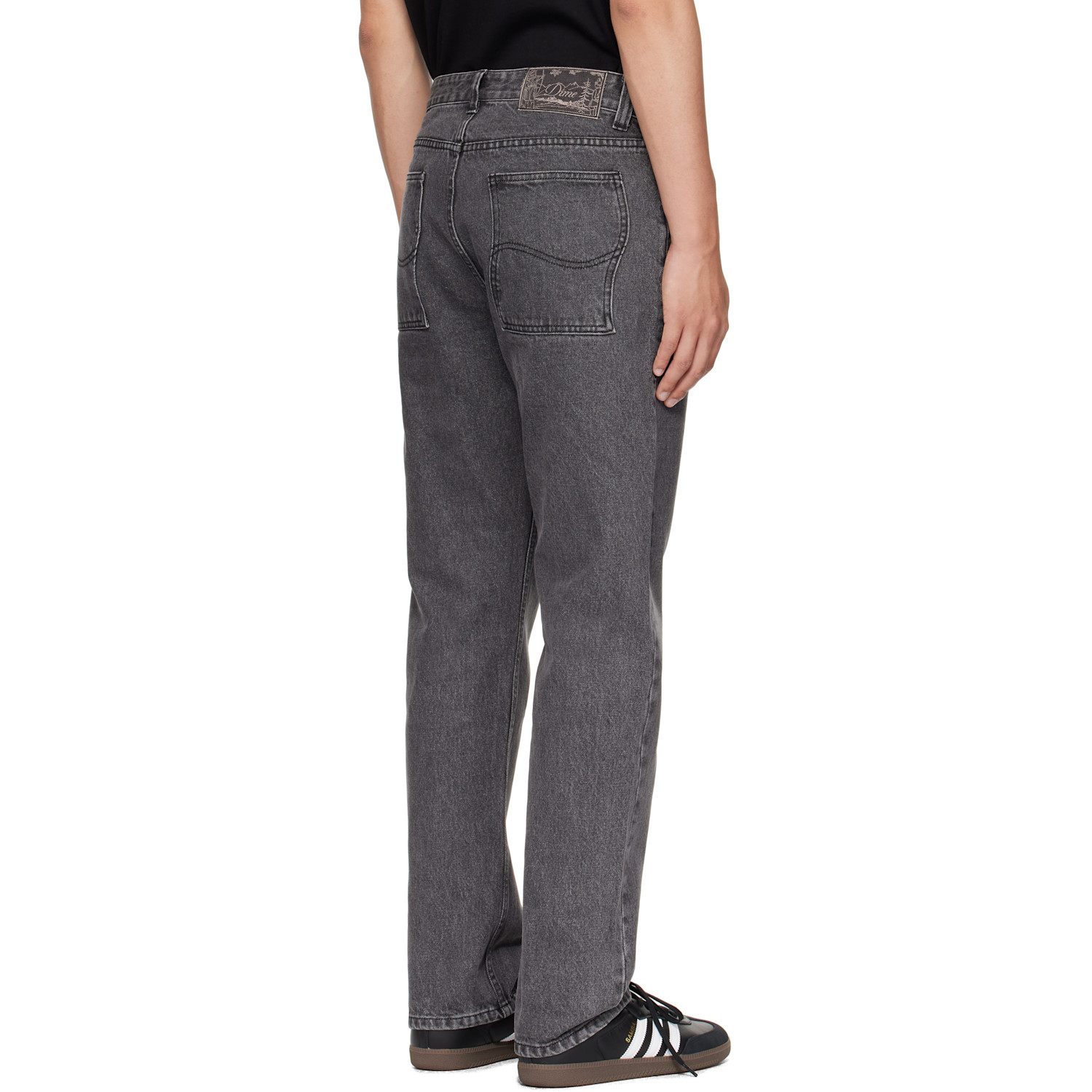  Dime Black Straight Jeans 