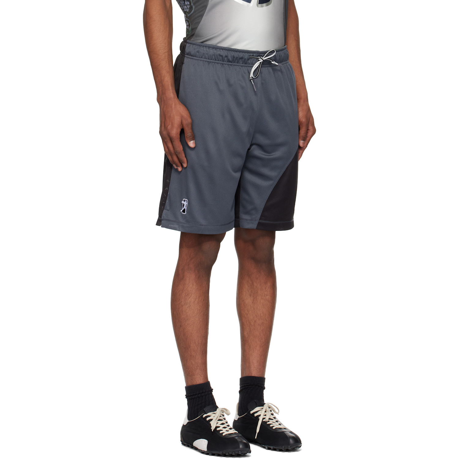  Dime Black & Gray Tantrum Mesh Shorts 