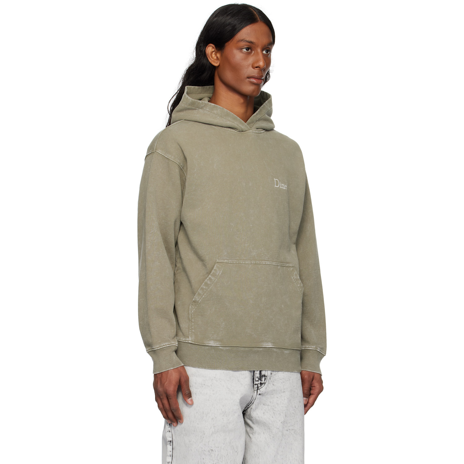  Dime Green Classic French Terry Hoodie 