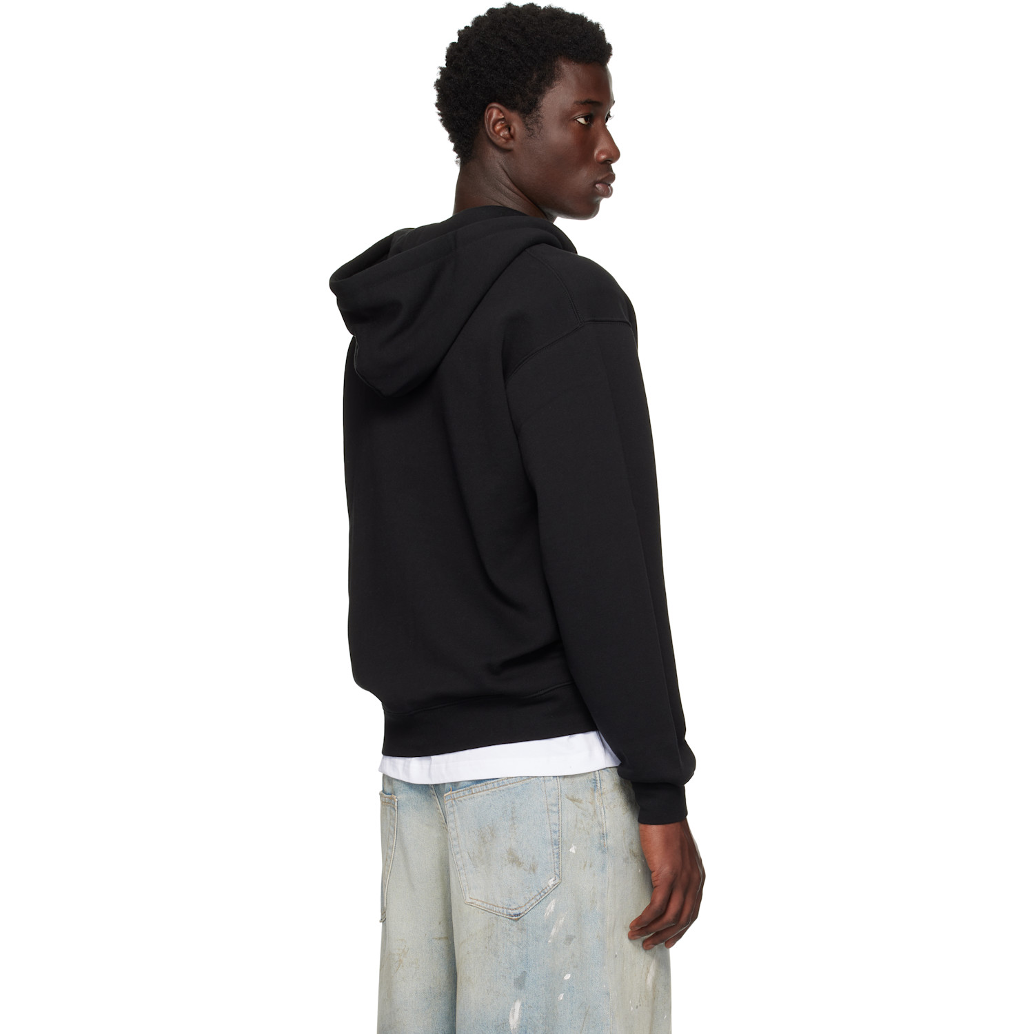  Dime Black Cursive Small Logo Zip Hoodie 