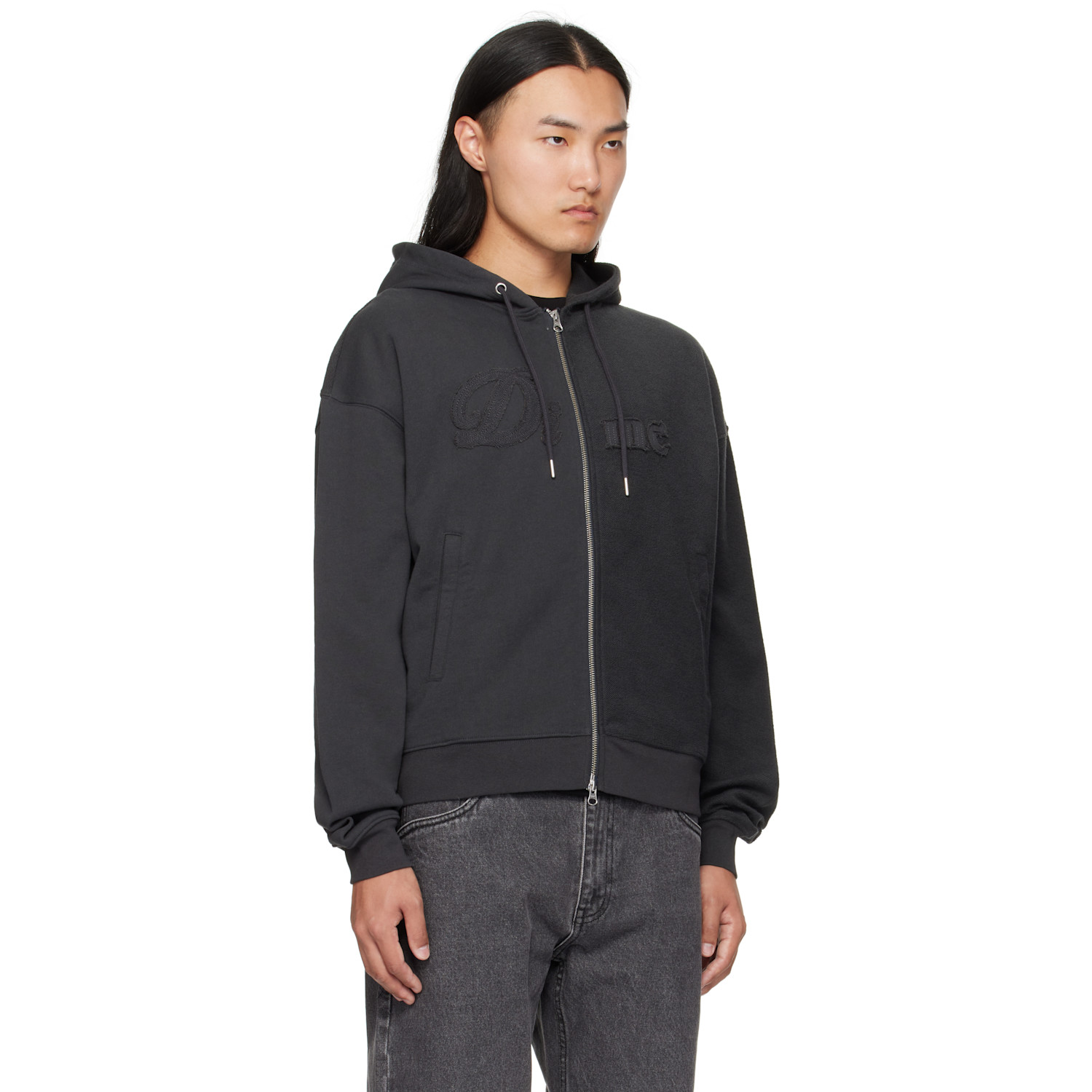  Dime Black Reverse French Terry Zip Hoodie 