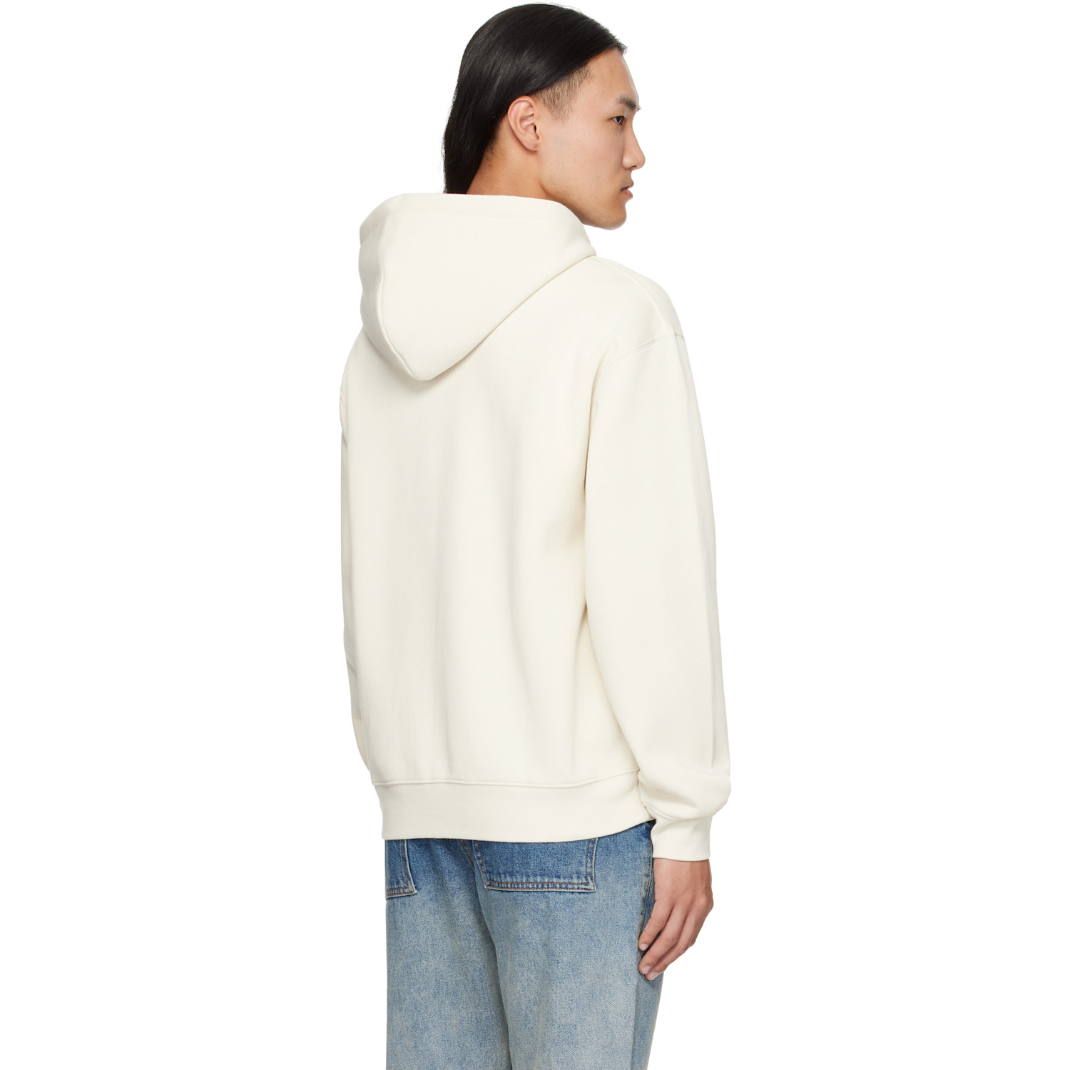  Dime Beige Cursive Zip Hoodie 