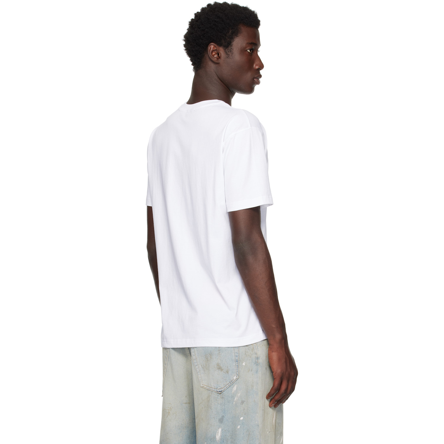  Dime White Classic Fuzzy T-shirt 
