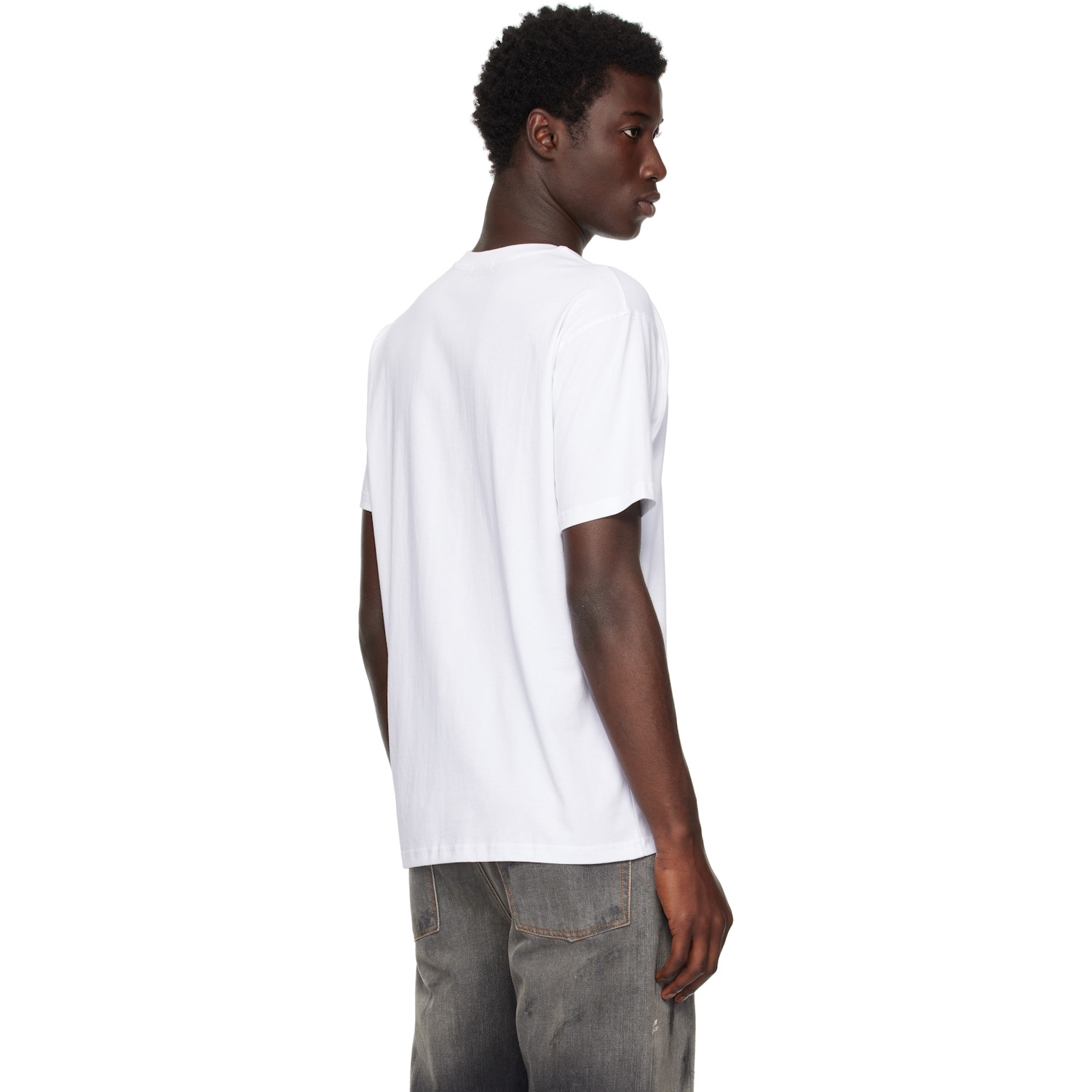  Dime White Satin T-shirt 