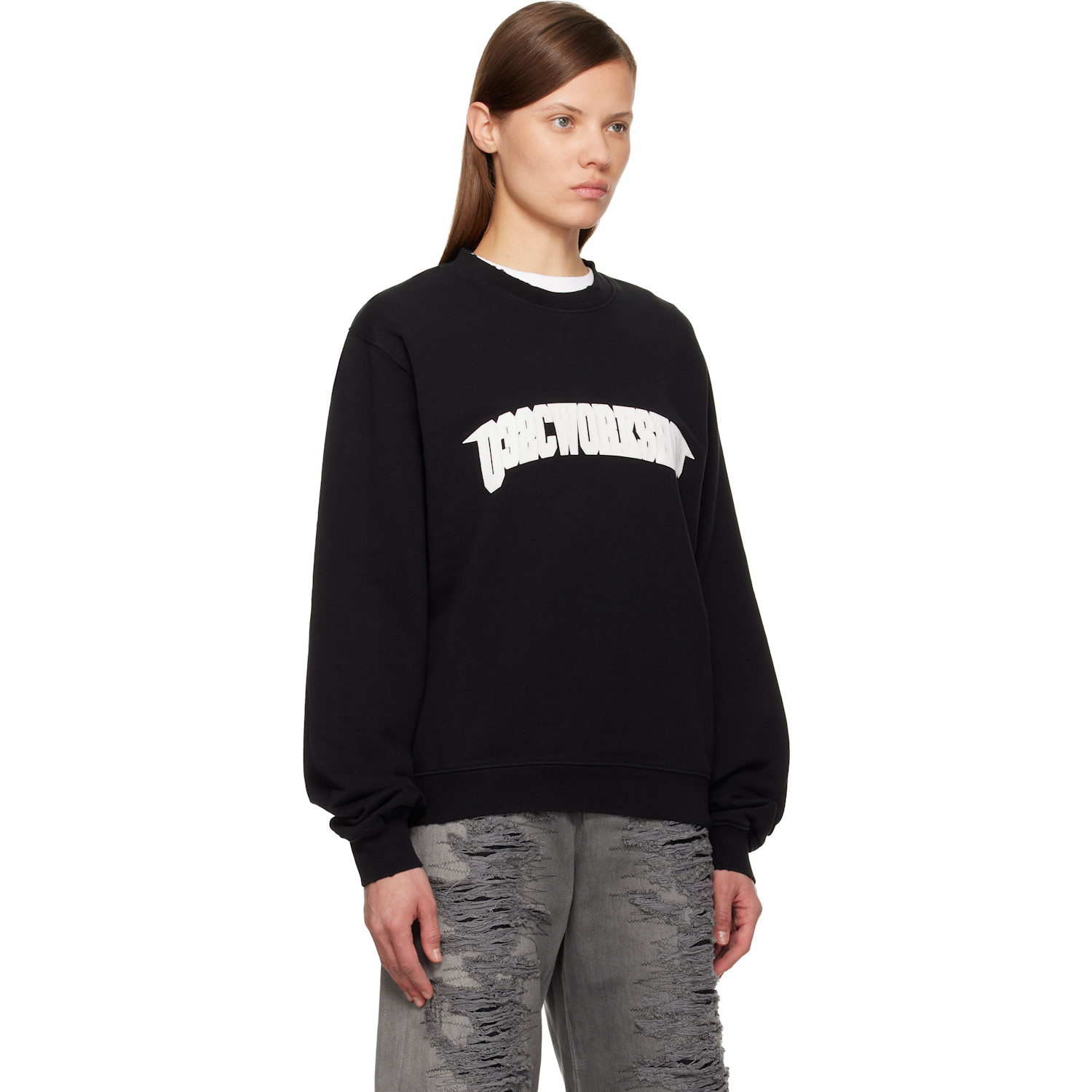  032c Black One Dollar Bill Sweater 