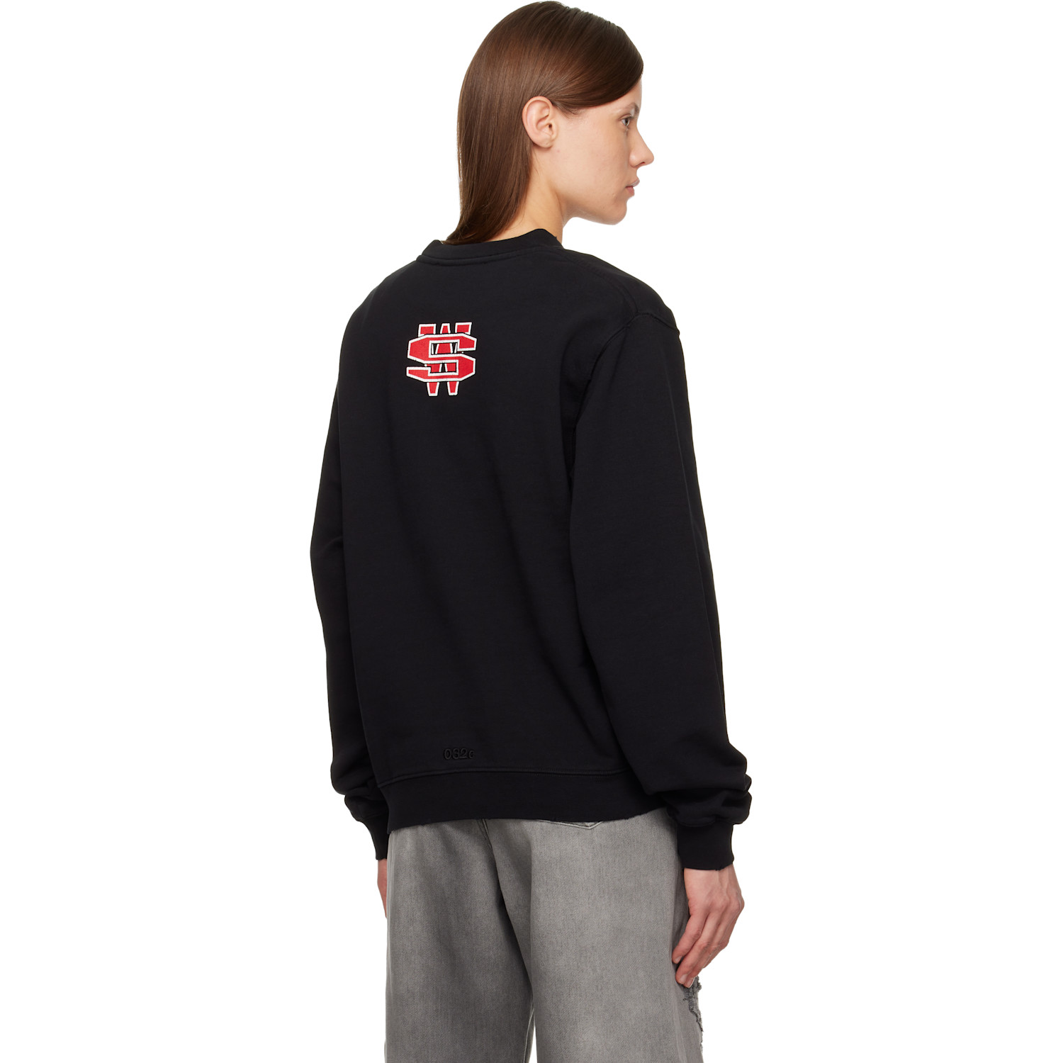  032c Black One Dollar Bill Sweater 