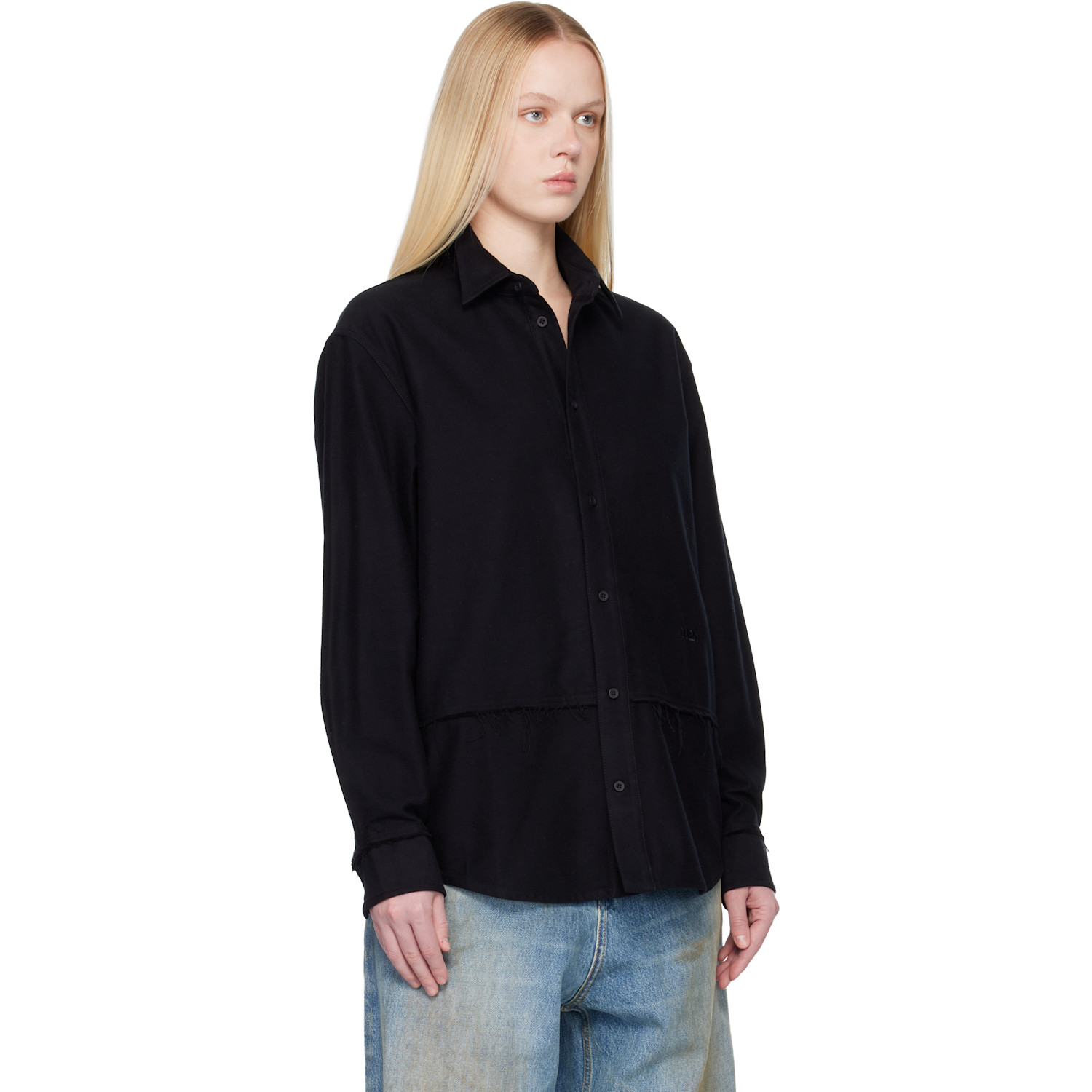  032c Black Workday Flannel Shirt 