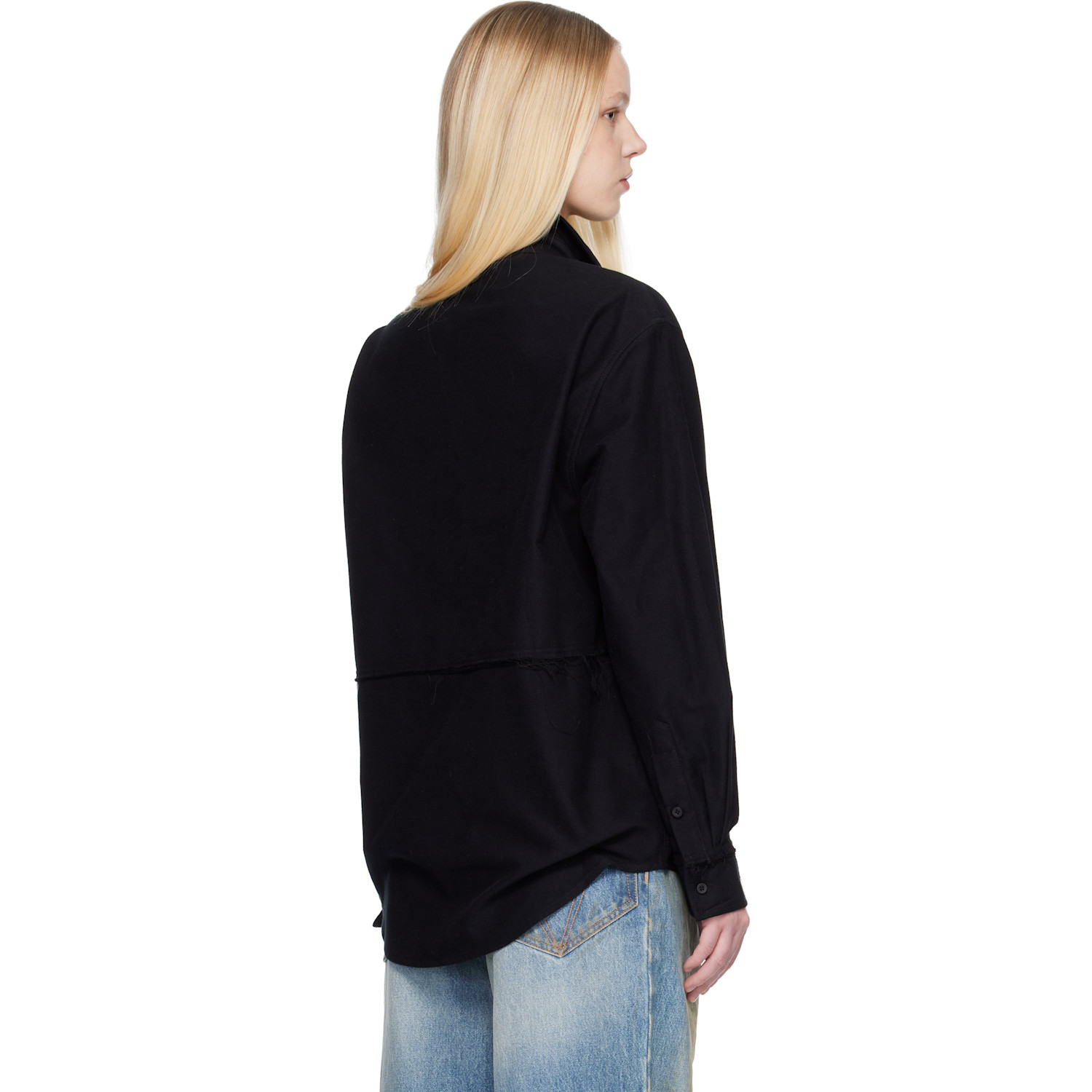  032c Black Workday Flannel Shirt 
