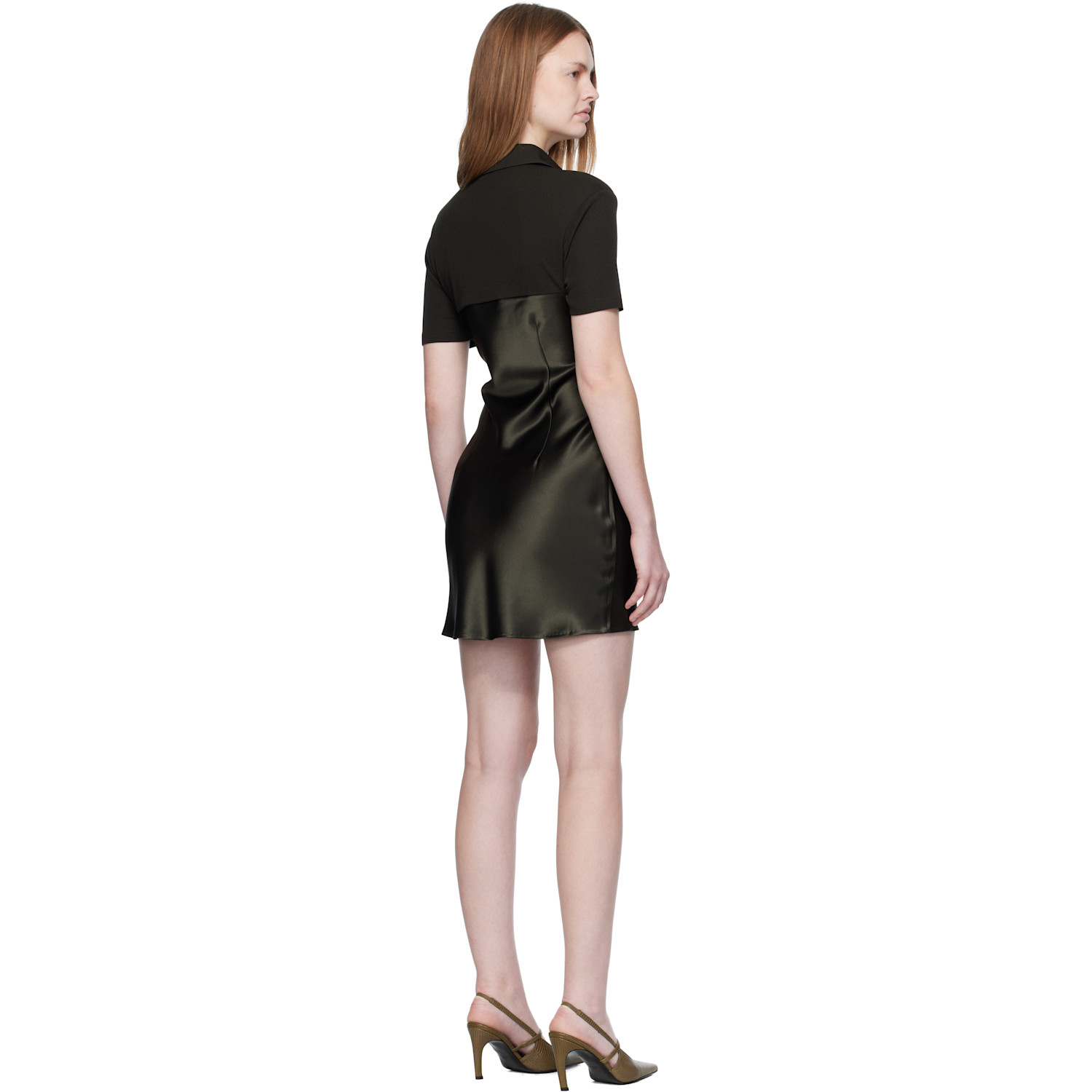  Nanushka Gray & Green Heceta Minidress 