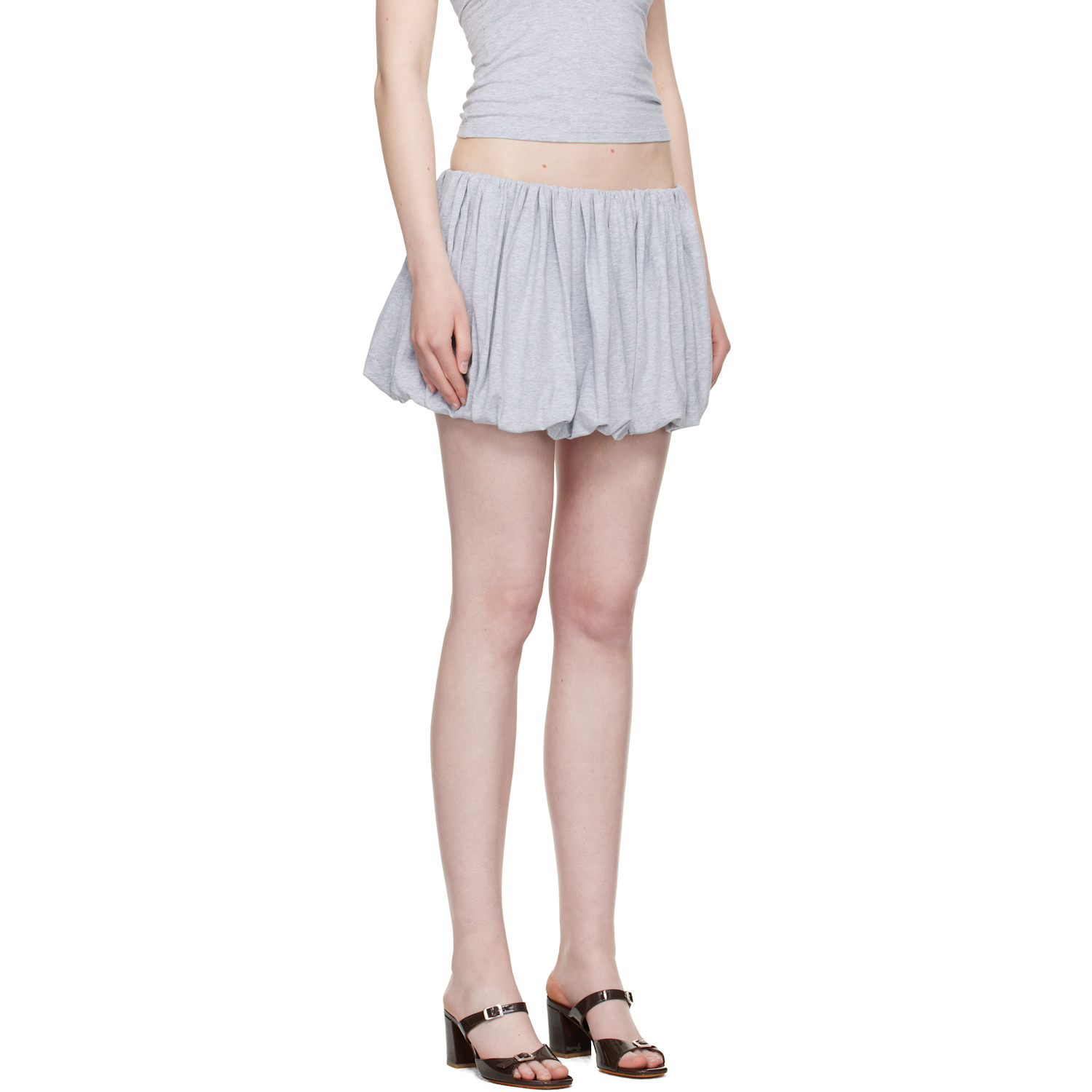  Belle Anna Gray Balloon Miniskirt 