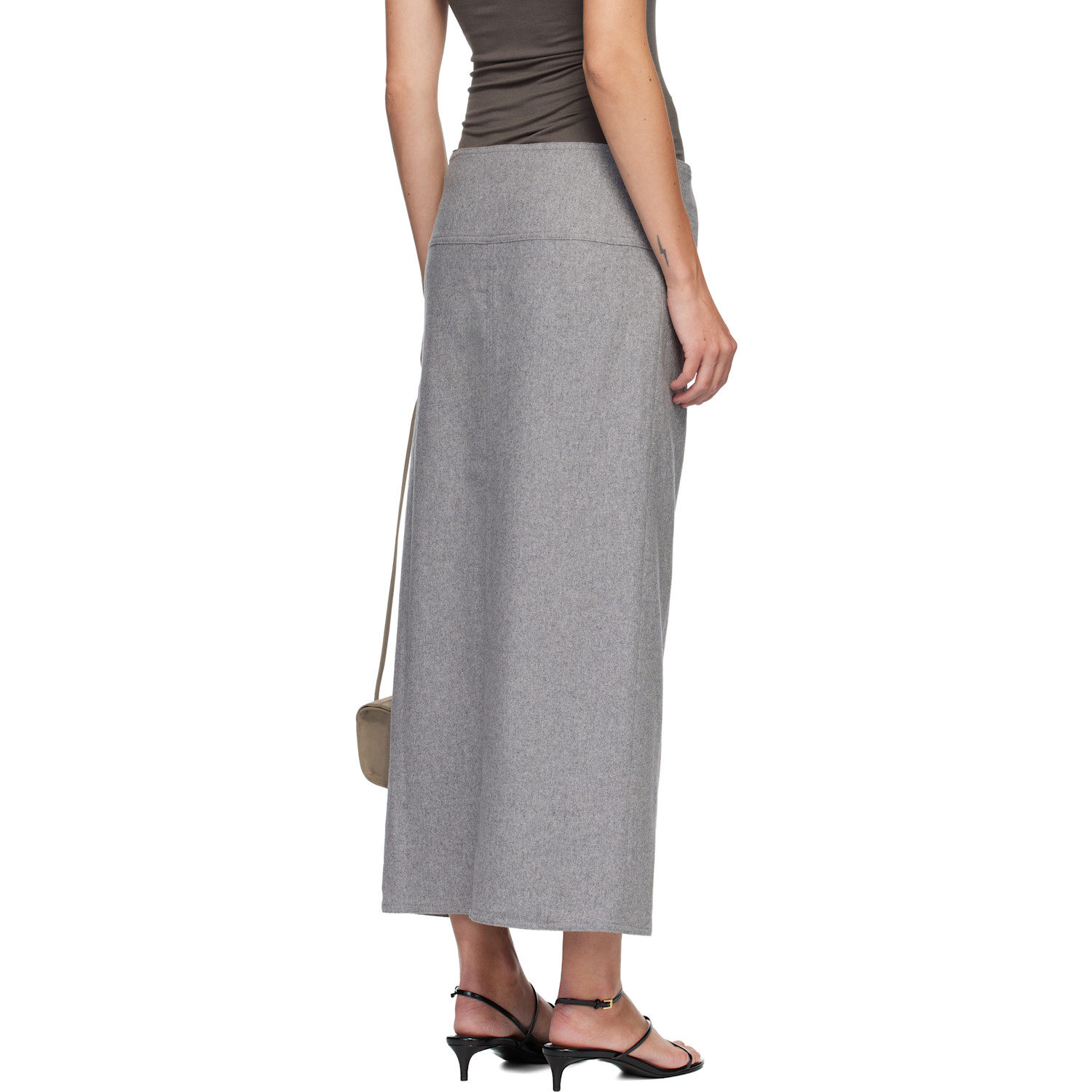  Belle Anna Gray Scene Midi Skirt 