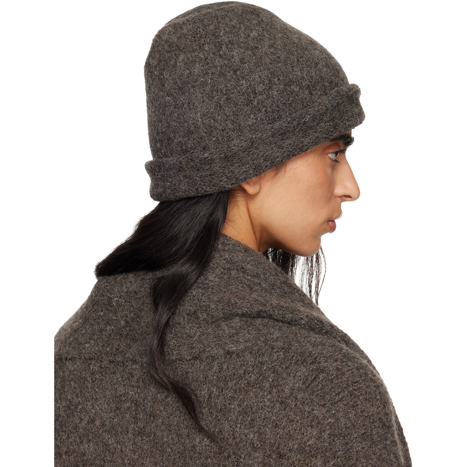  Lauren Manoogian Gray Crown Beanie 