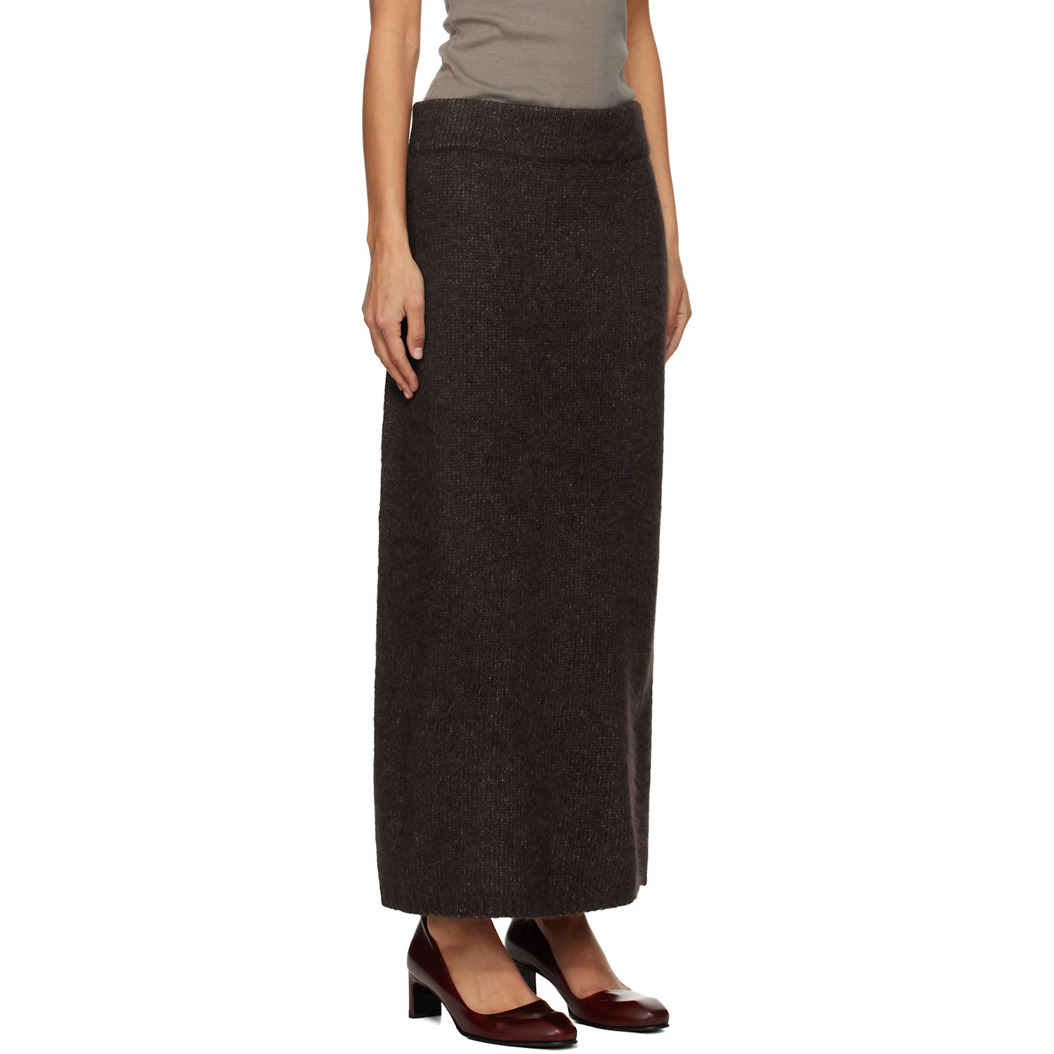  Lauren Manoogian Brown Loft Pencil Midi Skirt 