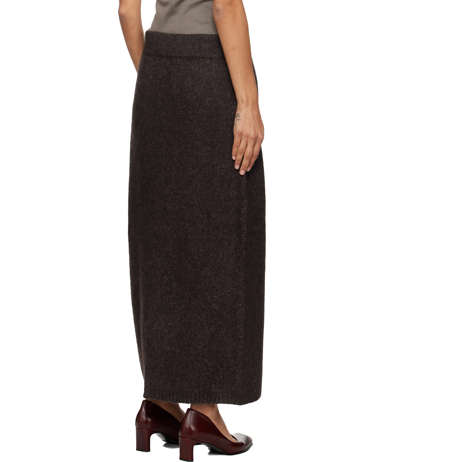  Lauren Manoogian Brown Loft Pencil Midi Skirt 