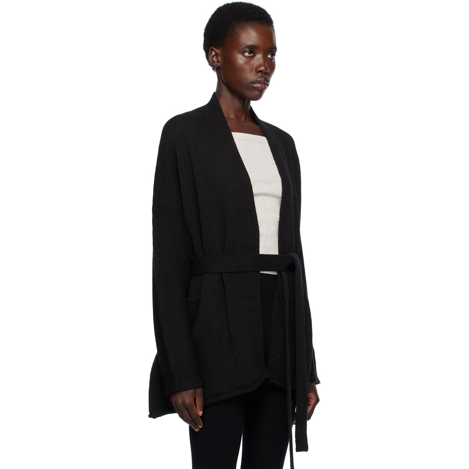  Lauren Manoogian Black Coto Cardigan 