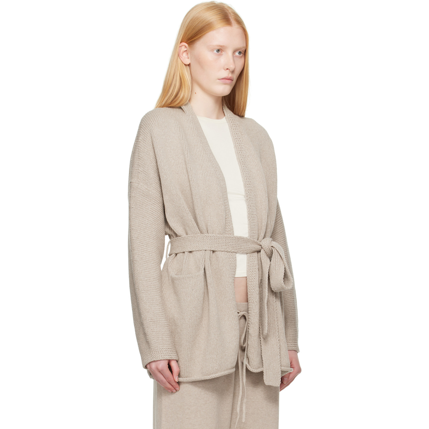  Lauren Manoogian Taupe Coto Cardigan 