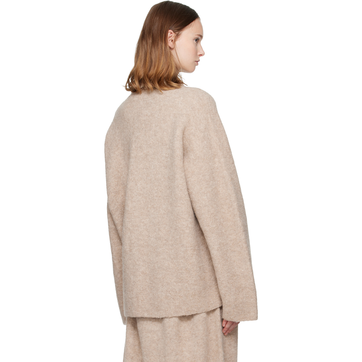  Lauren Manoogian Beige Double Face Cardigan 