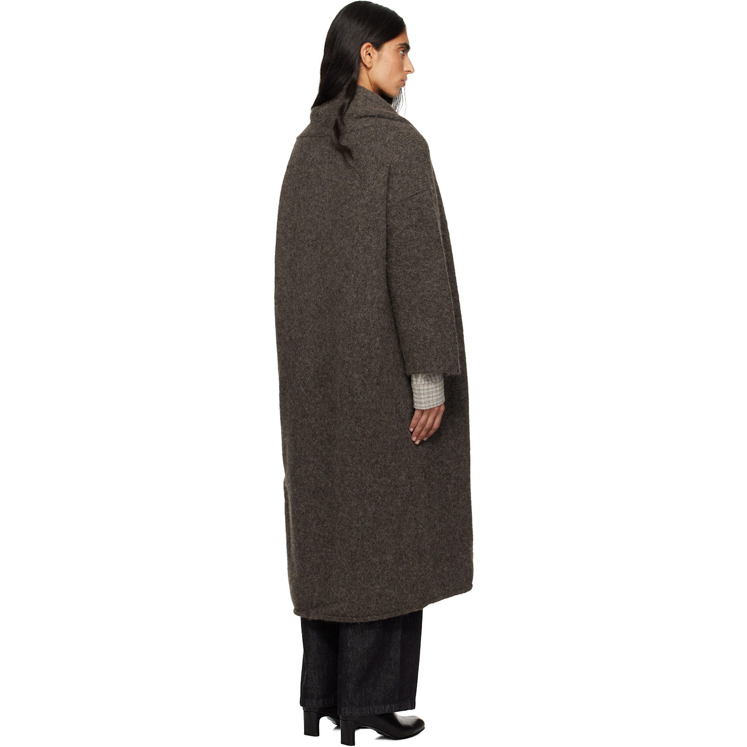  Lauren Manoogian Gray Long Shawl Cardigan 