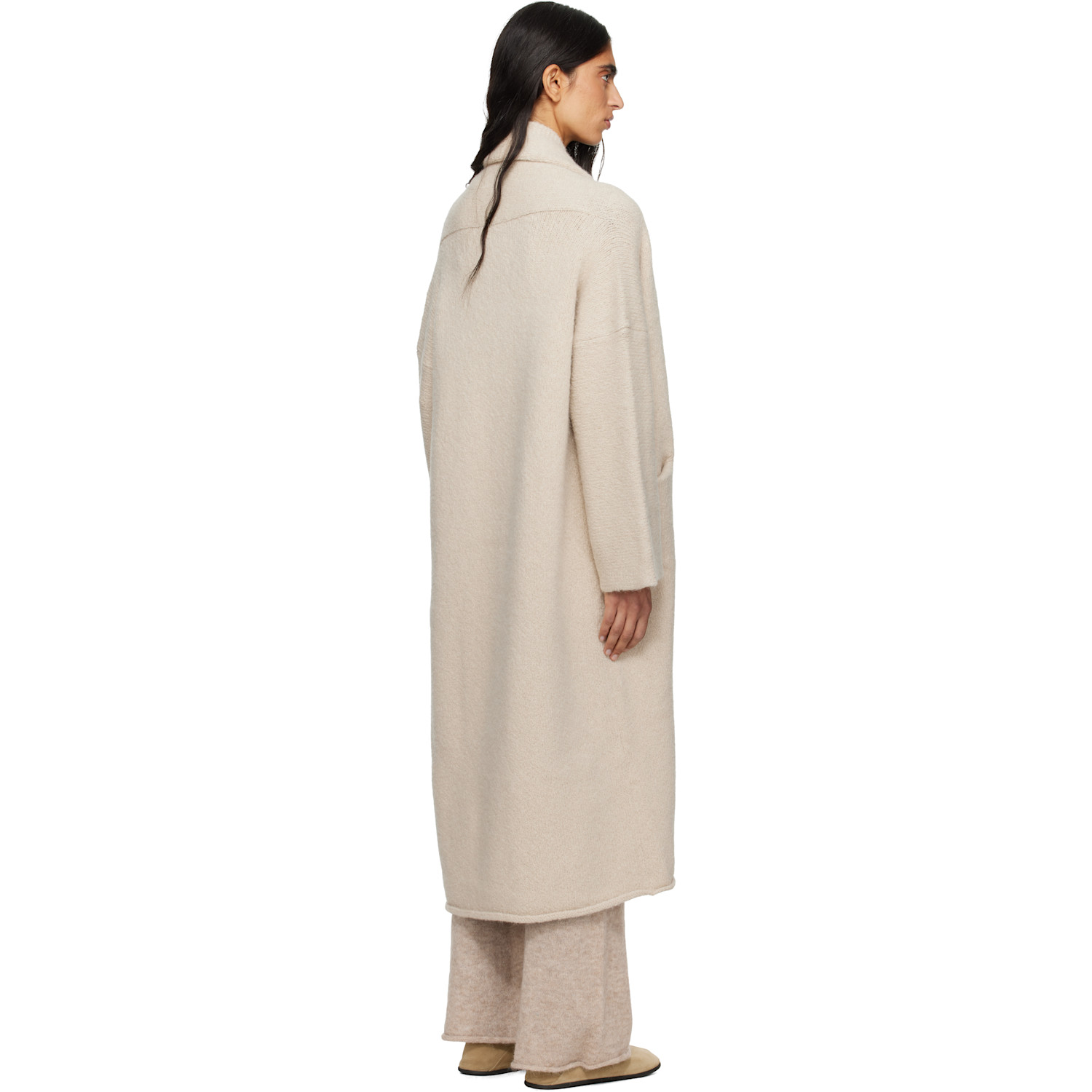  Lauren Manoogian Off-white Long Shawl Cardigan 