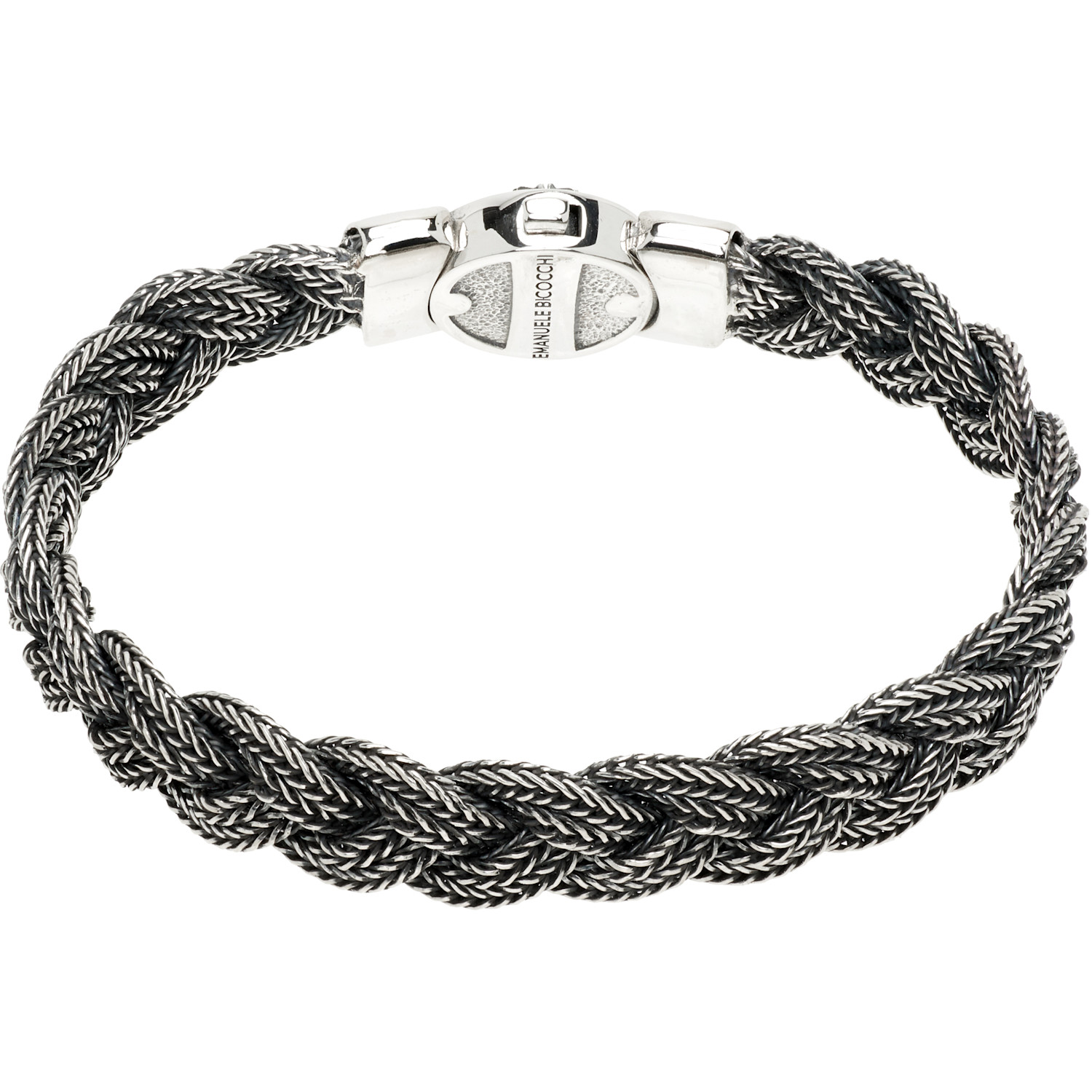  Emanuele Bicocchi Large Flat Braided Bracelet 