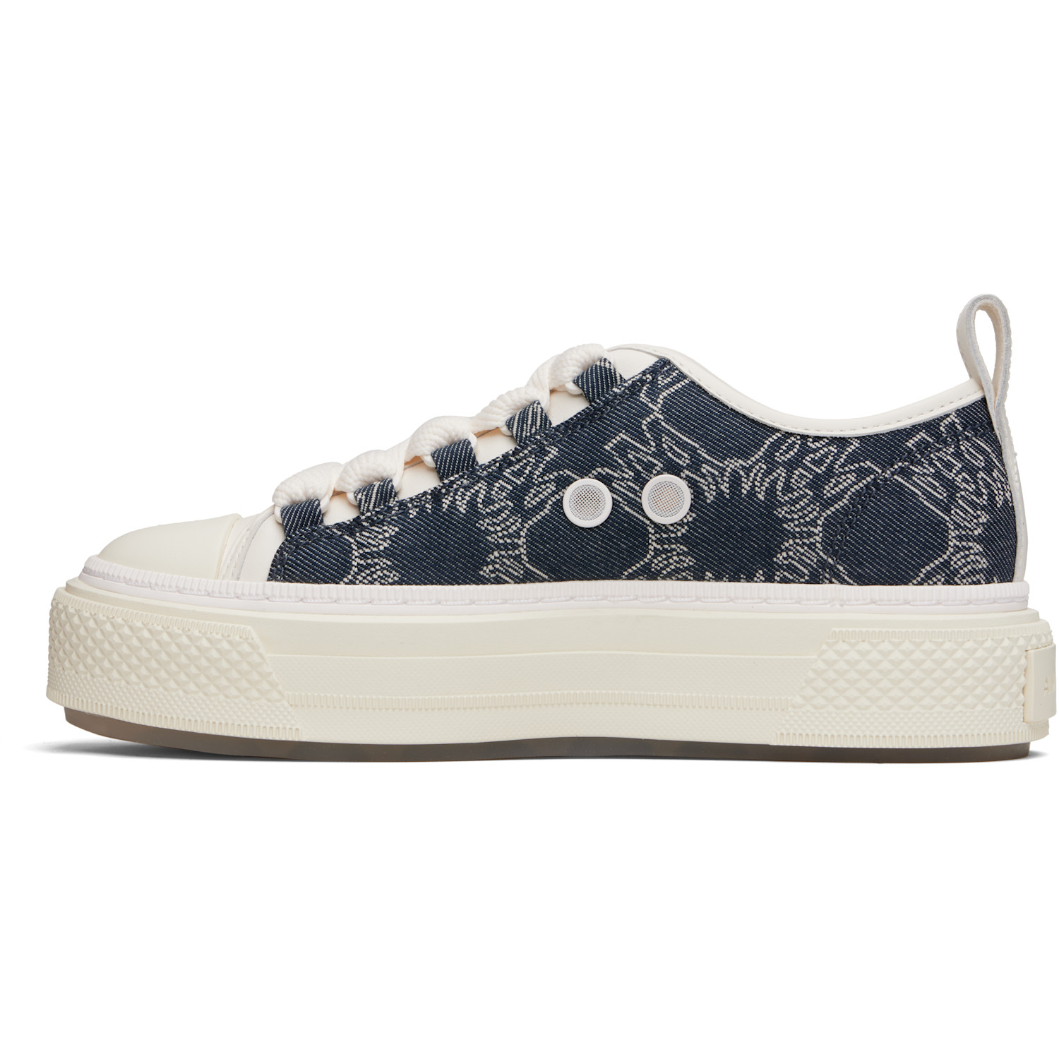  Amiri Navy & White Ma Quad Denim Court Low Sneakers 