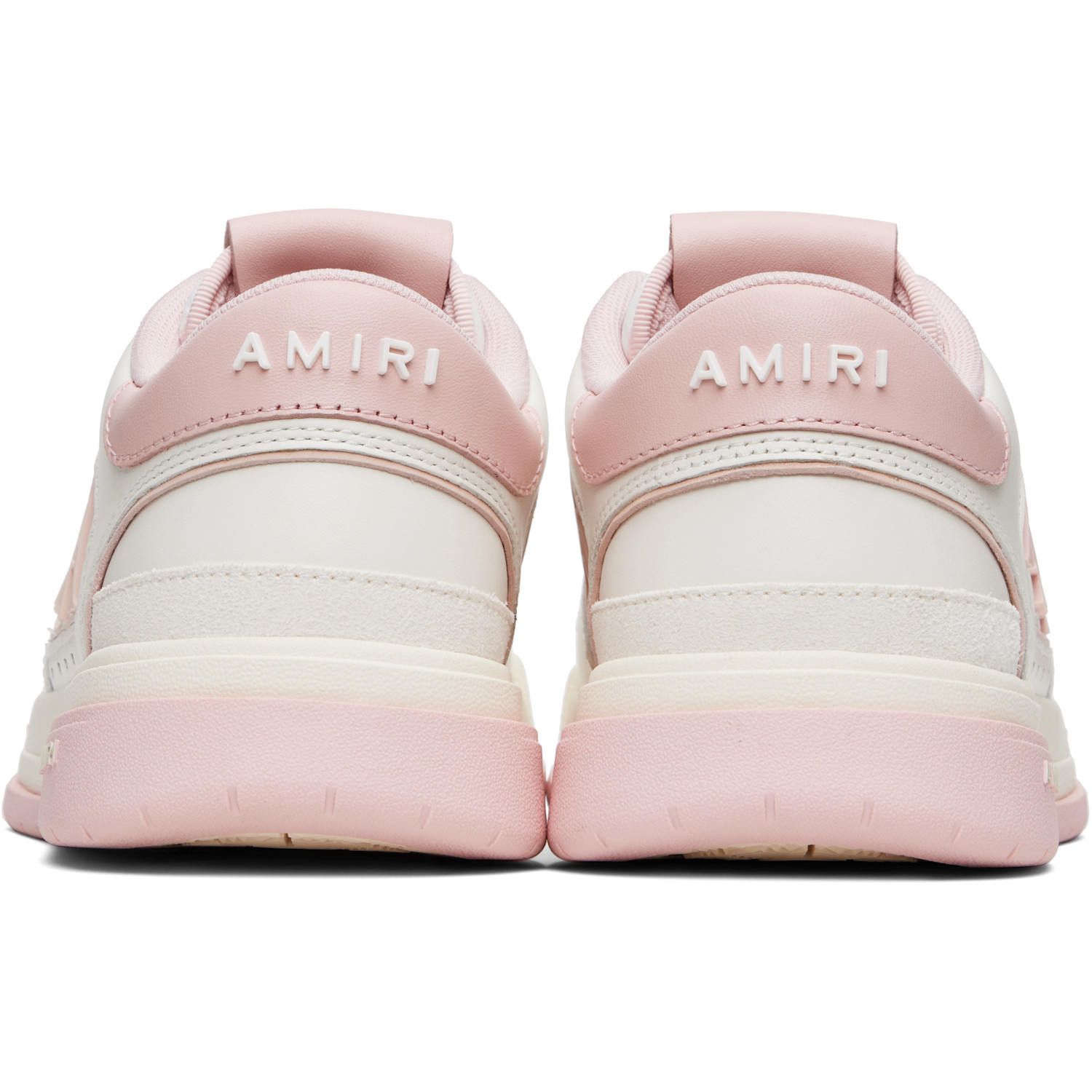  Amiri Pink & White Classic Low Sneakers 