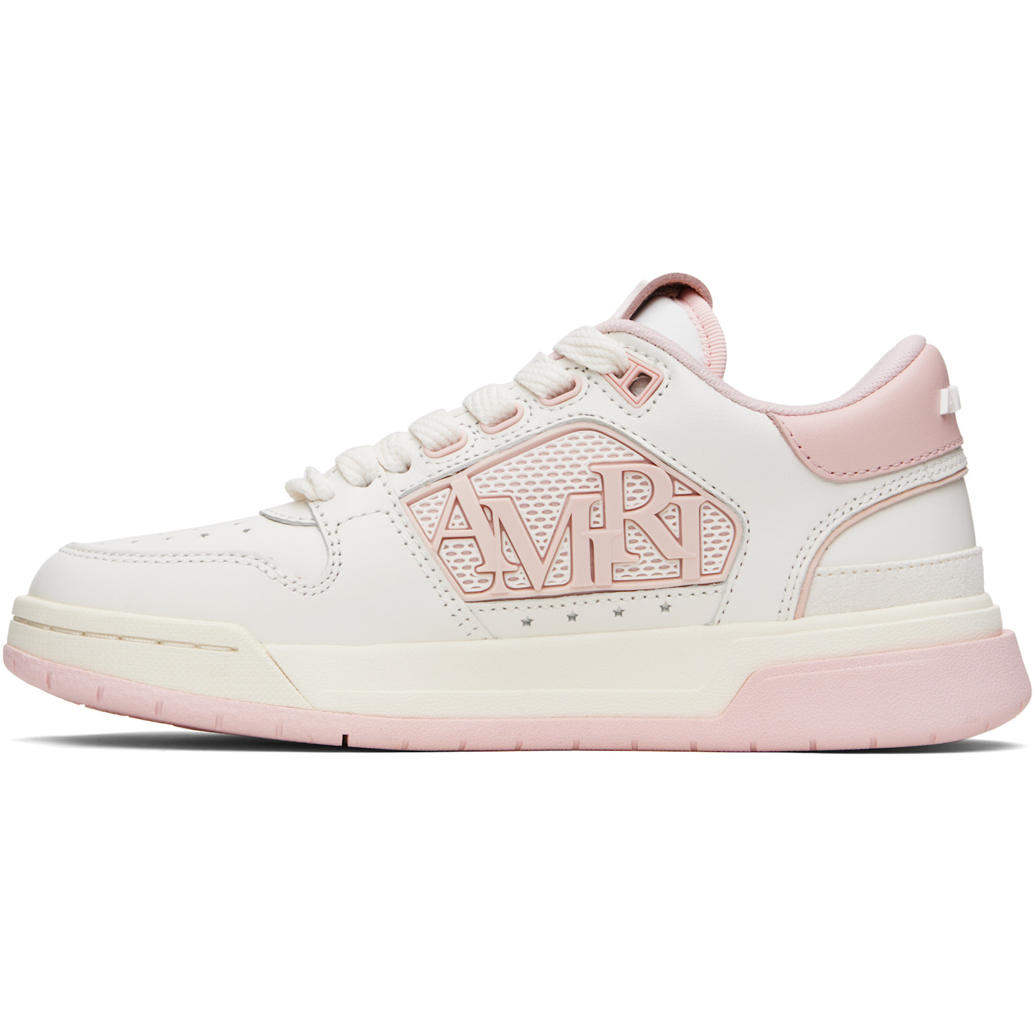  Amiri Pink & White Classic Low Sneakers 