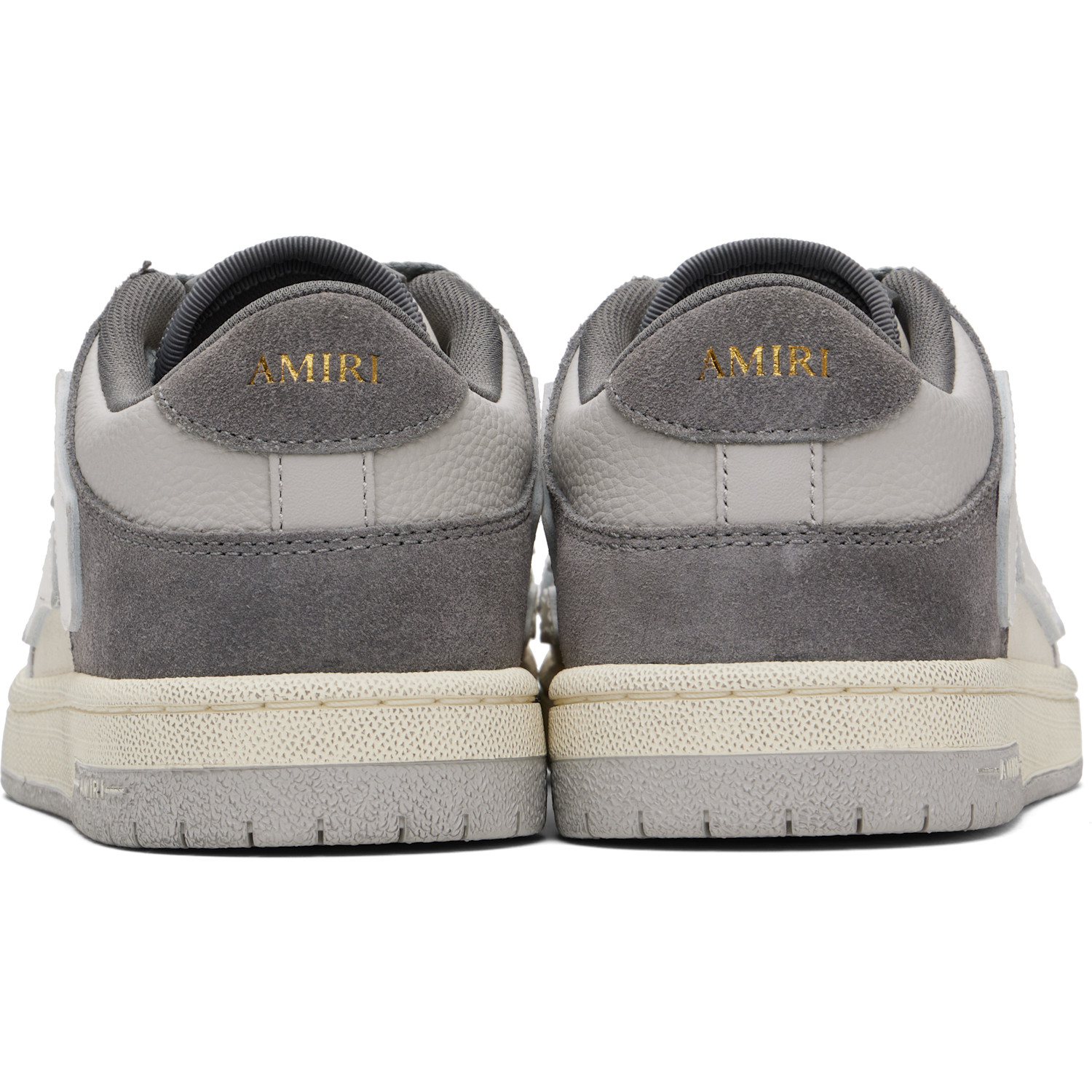  Amiri Gray Distressed Skel Top Low Sneakers 