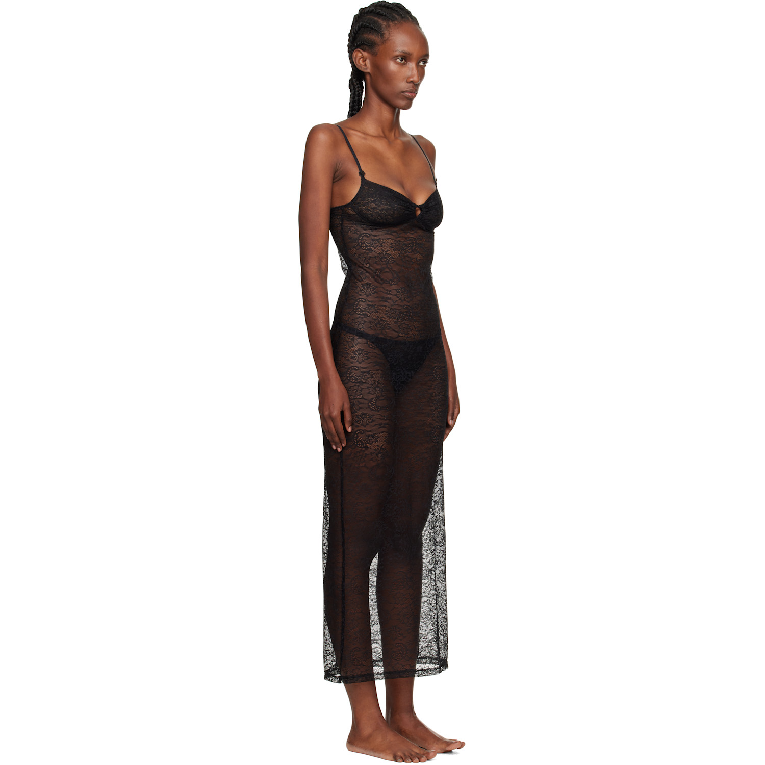  Yasmine Eslami Black Alice Maxi Dress 