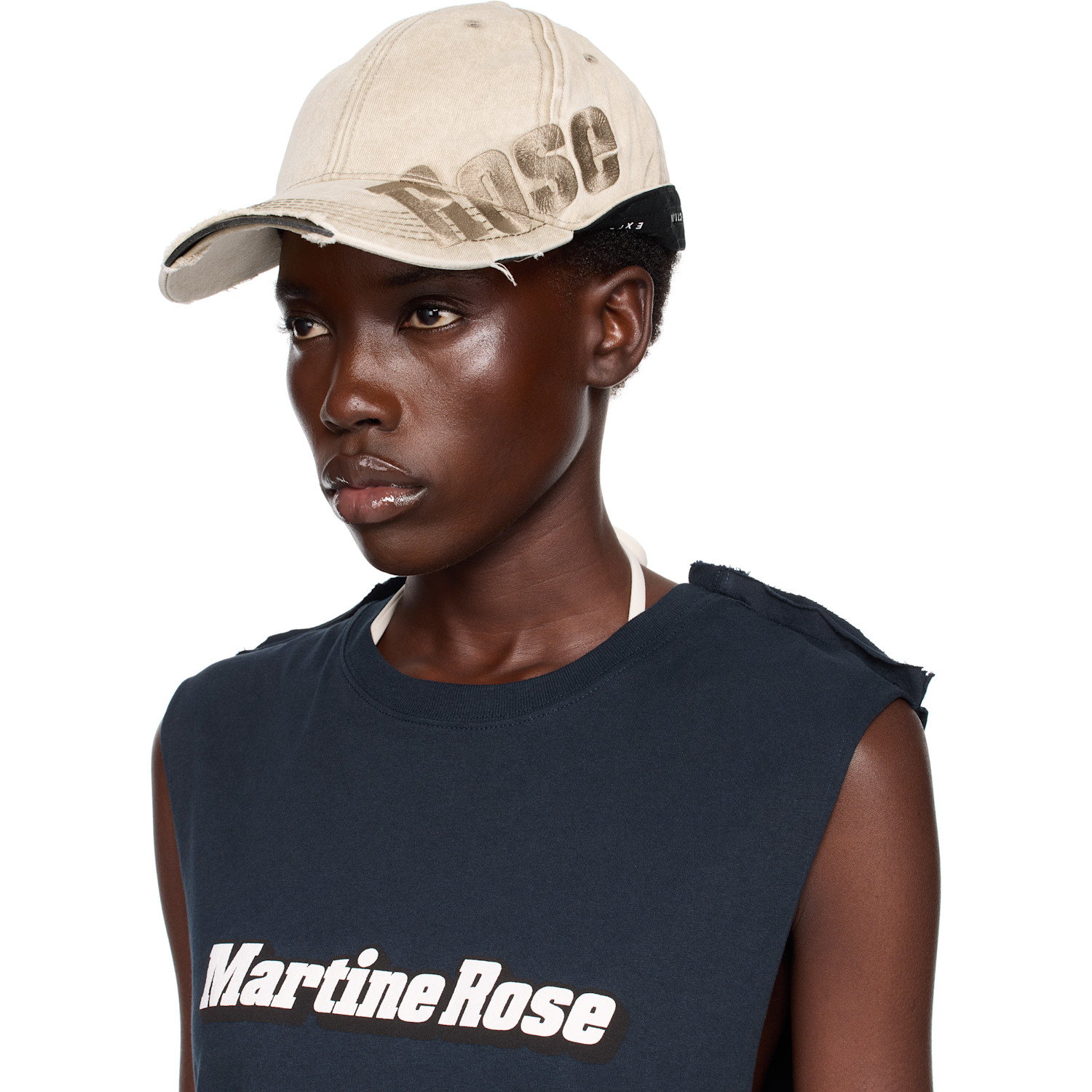  Martine Rose Ssense Exclusive Beige Roll Back Cap 
