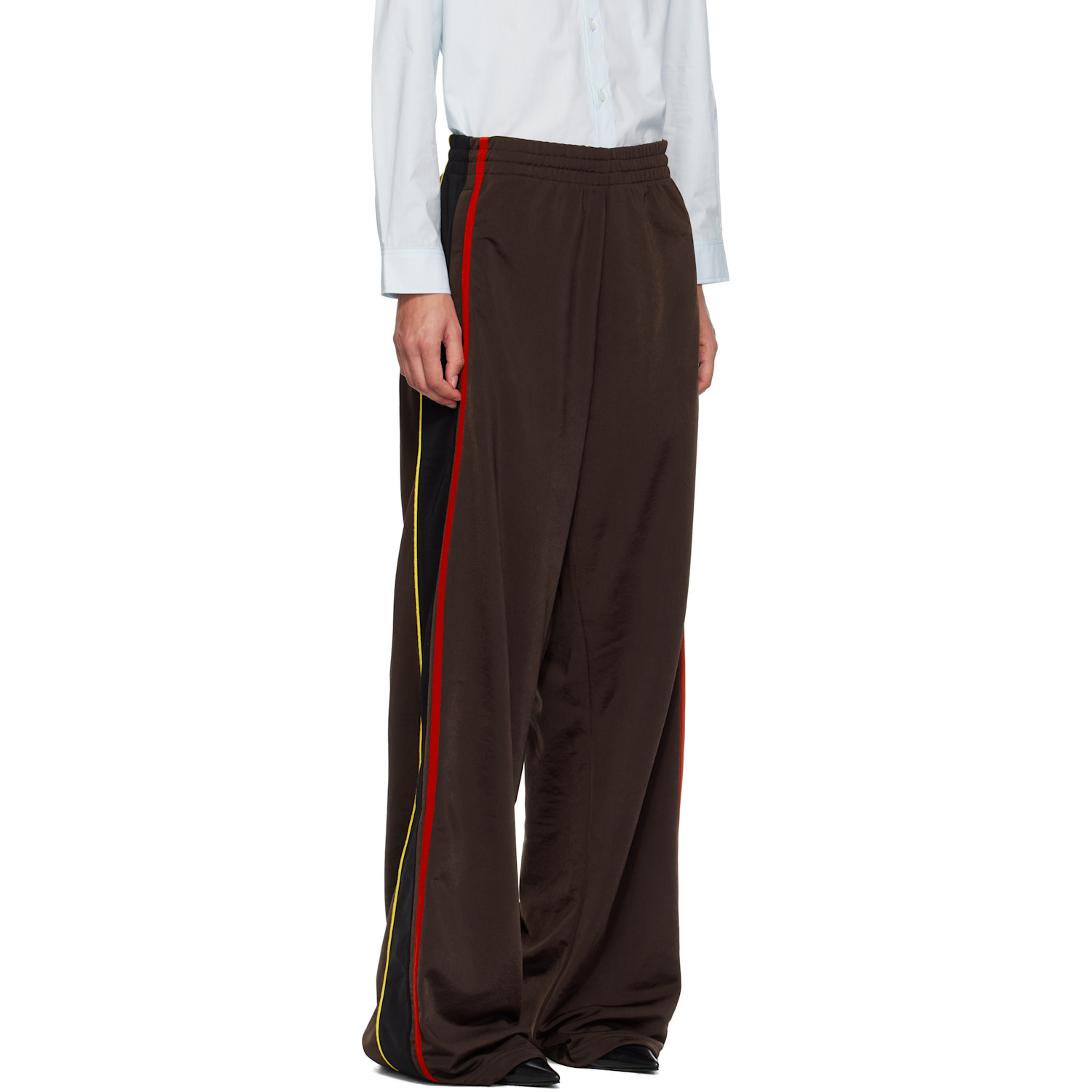  Martine Rose Brown Wide Leg Track Pants 