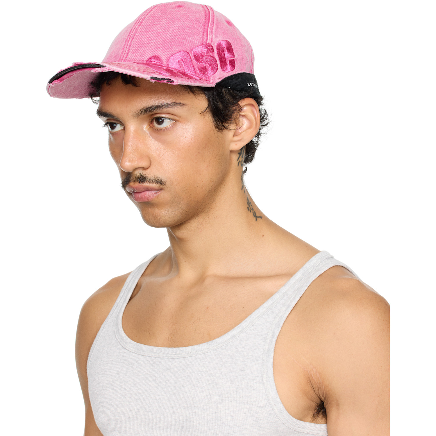  Martine Rose Ssense Exclusive Pink Roll Back Cap 