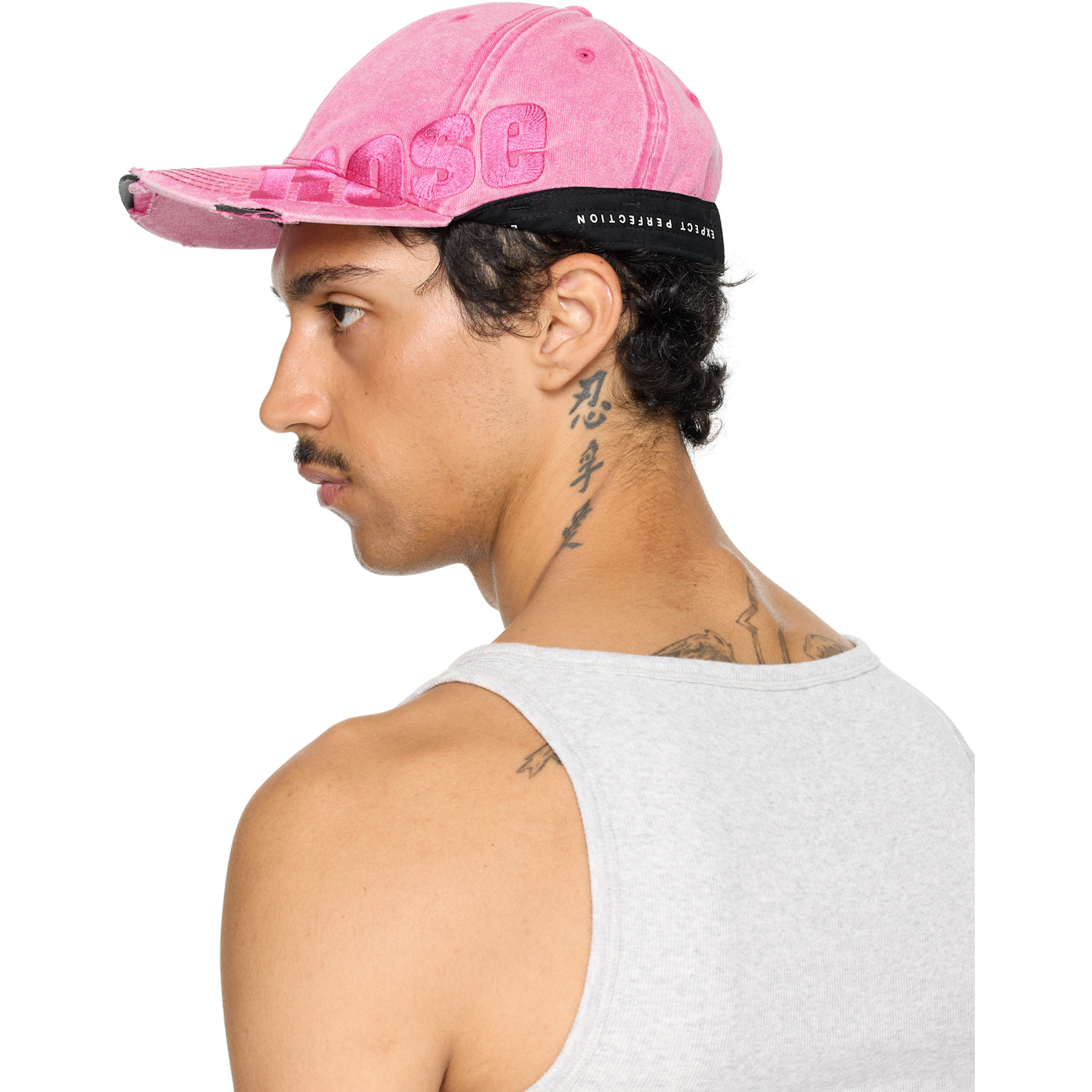  Martine Rose Ssense Exclusive Pink Roll Back Cap 