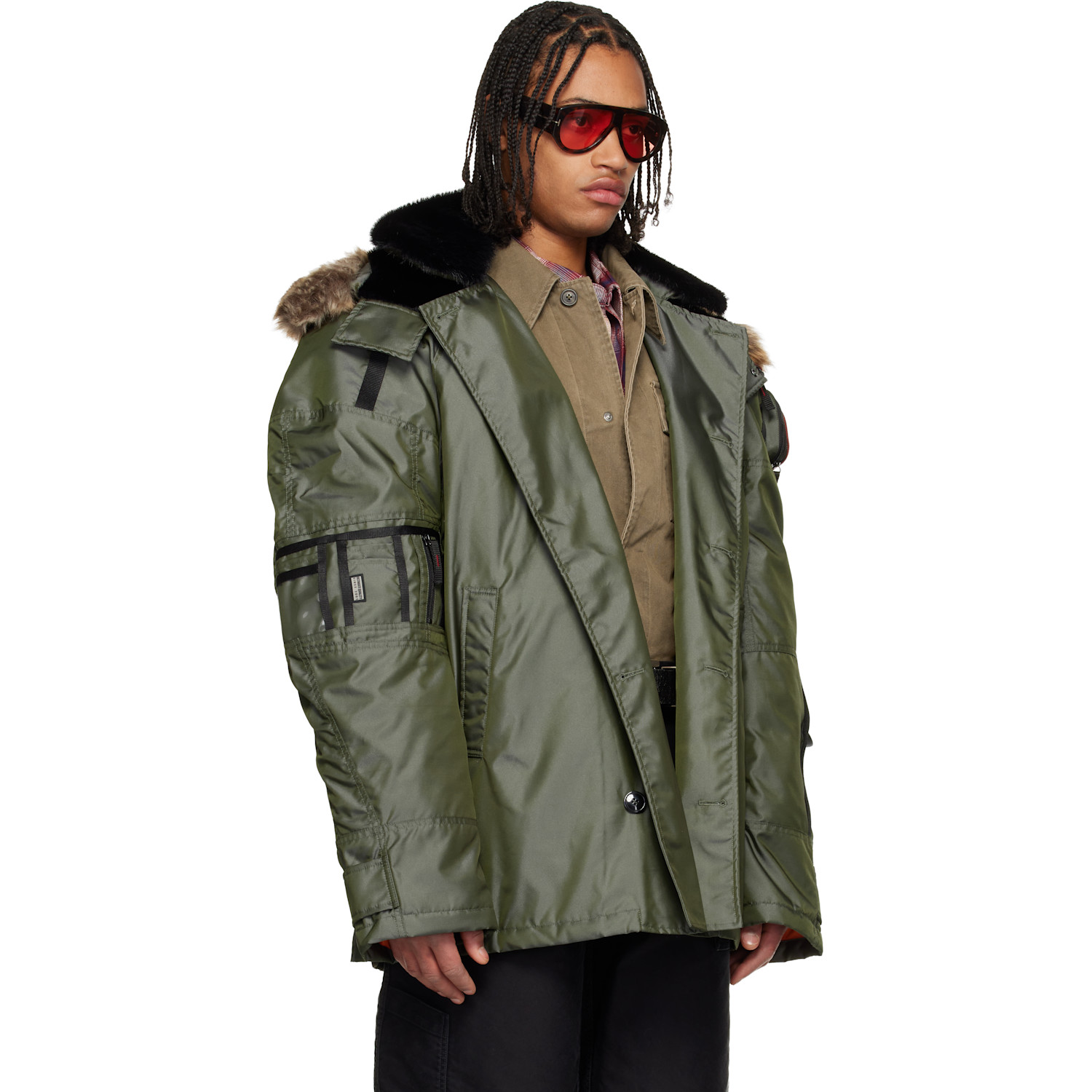  Martine Rose Gray Bumbag Coat 