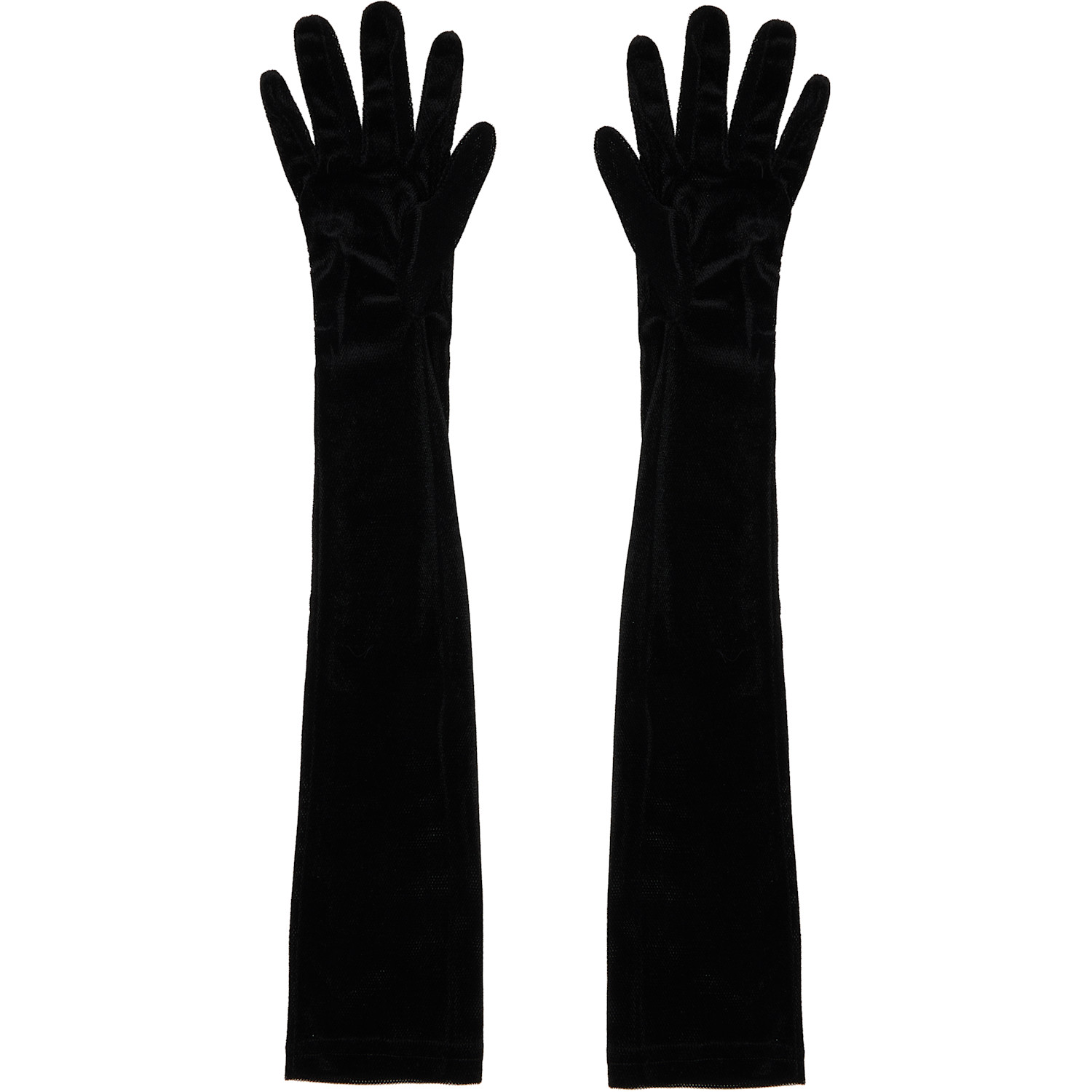  Anna Sui Black Velvet Mesh Gloves 