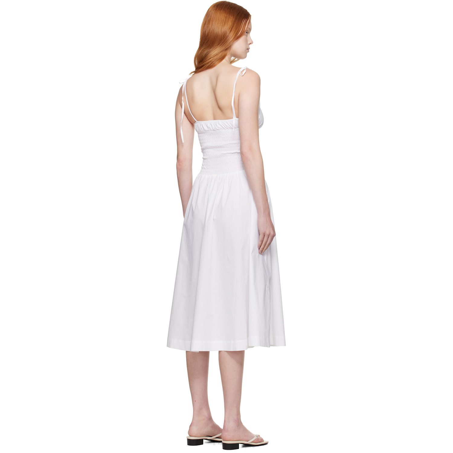  Guizio White Lura Midi Dress 