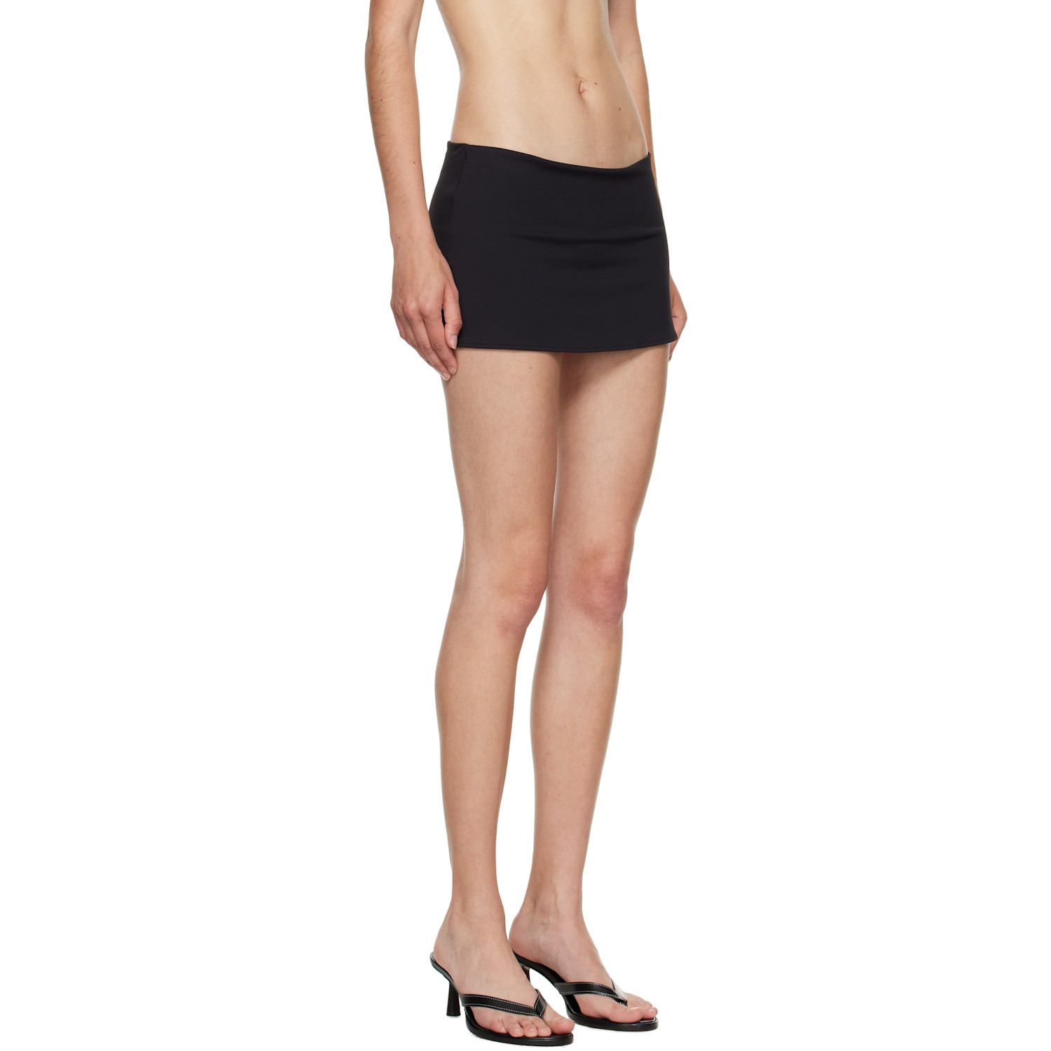  Guizio Black Micro Stretch Miniskirt 
