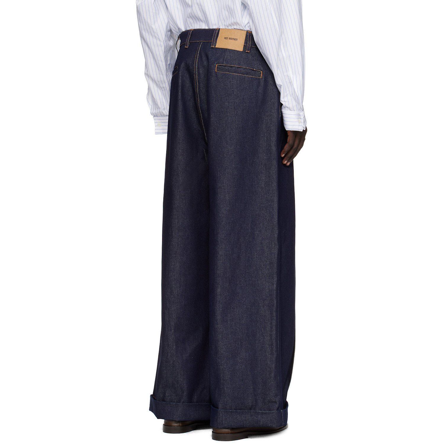  Hed Mayner Navy Wide Jeans 