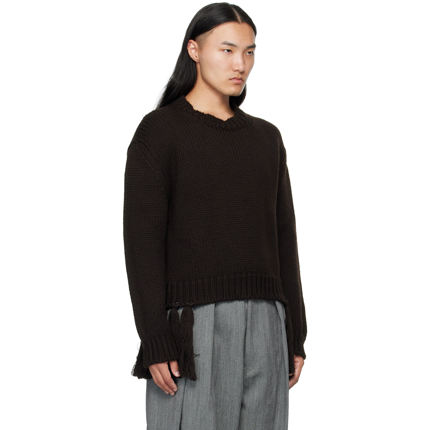  Hed Mayner Brown Crewneck Sweater 