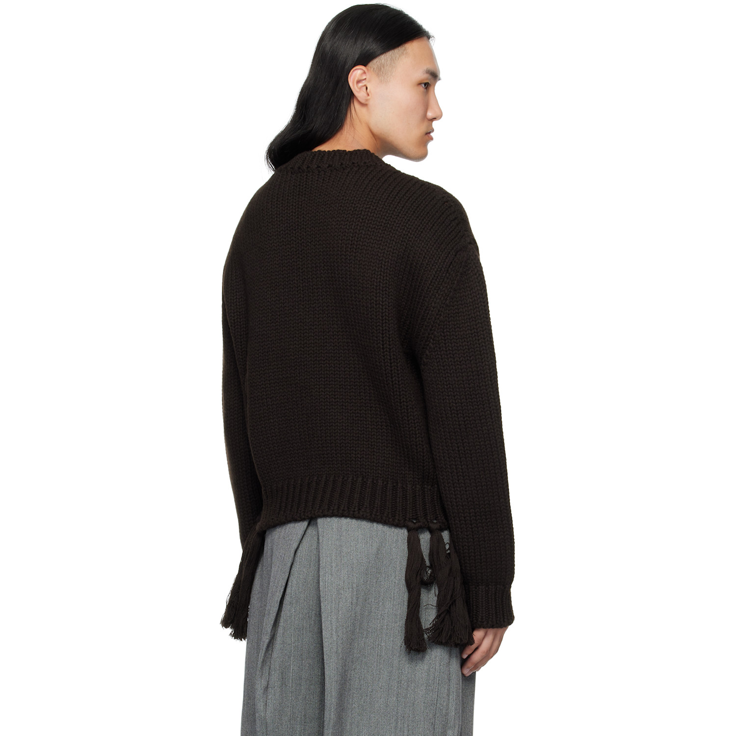  Hed Mayner Brown Crewneck Sweater 