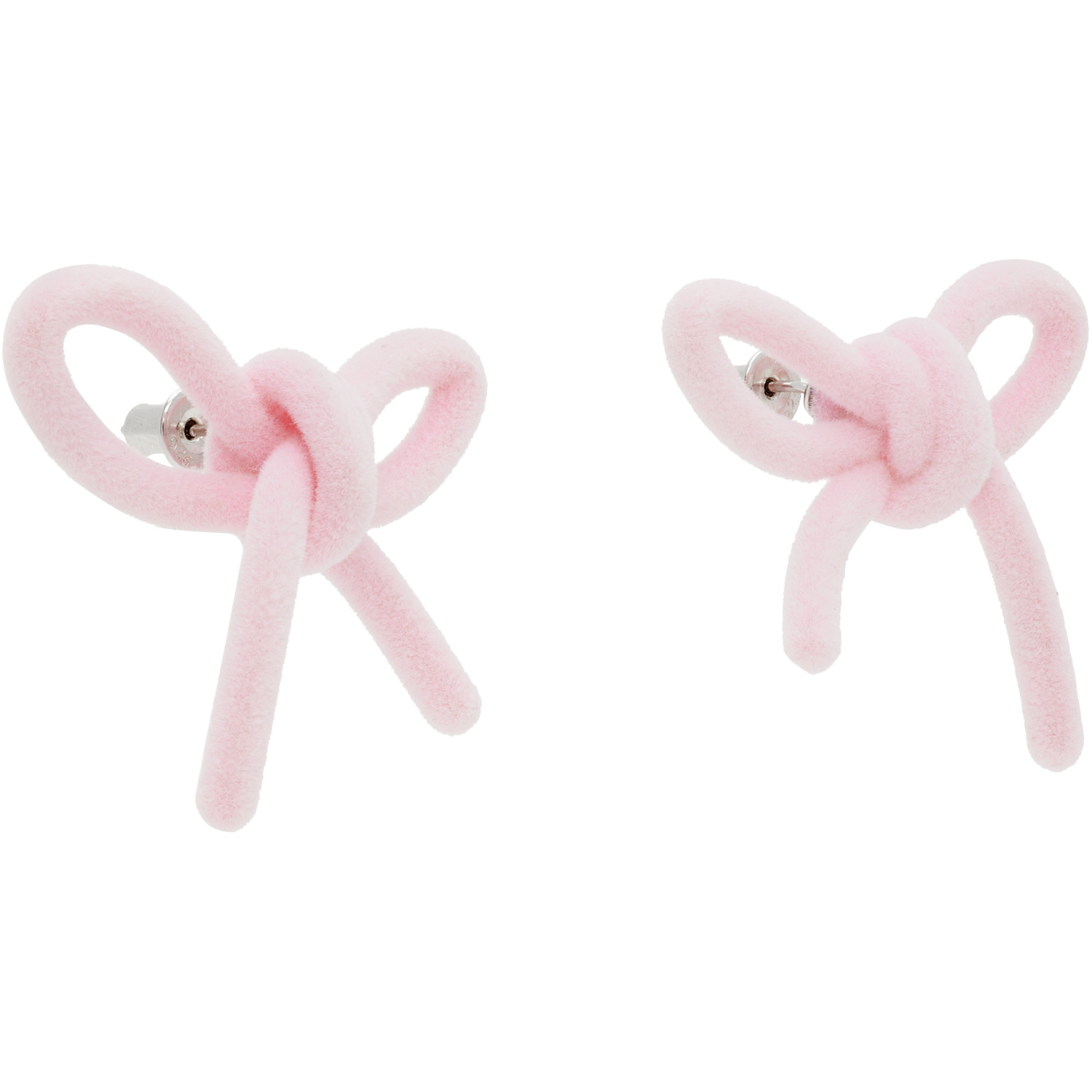  Shushu/tong Ssense Exclusive Yvmin Edition Velvet Bow Earrings 
