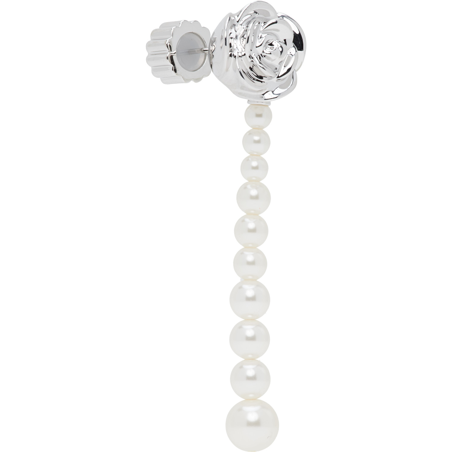  Shushu/tong Yvmin Edition Faux-pearl Chain Rose Single Earring 