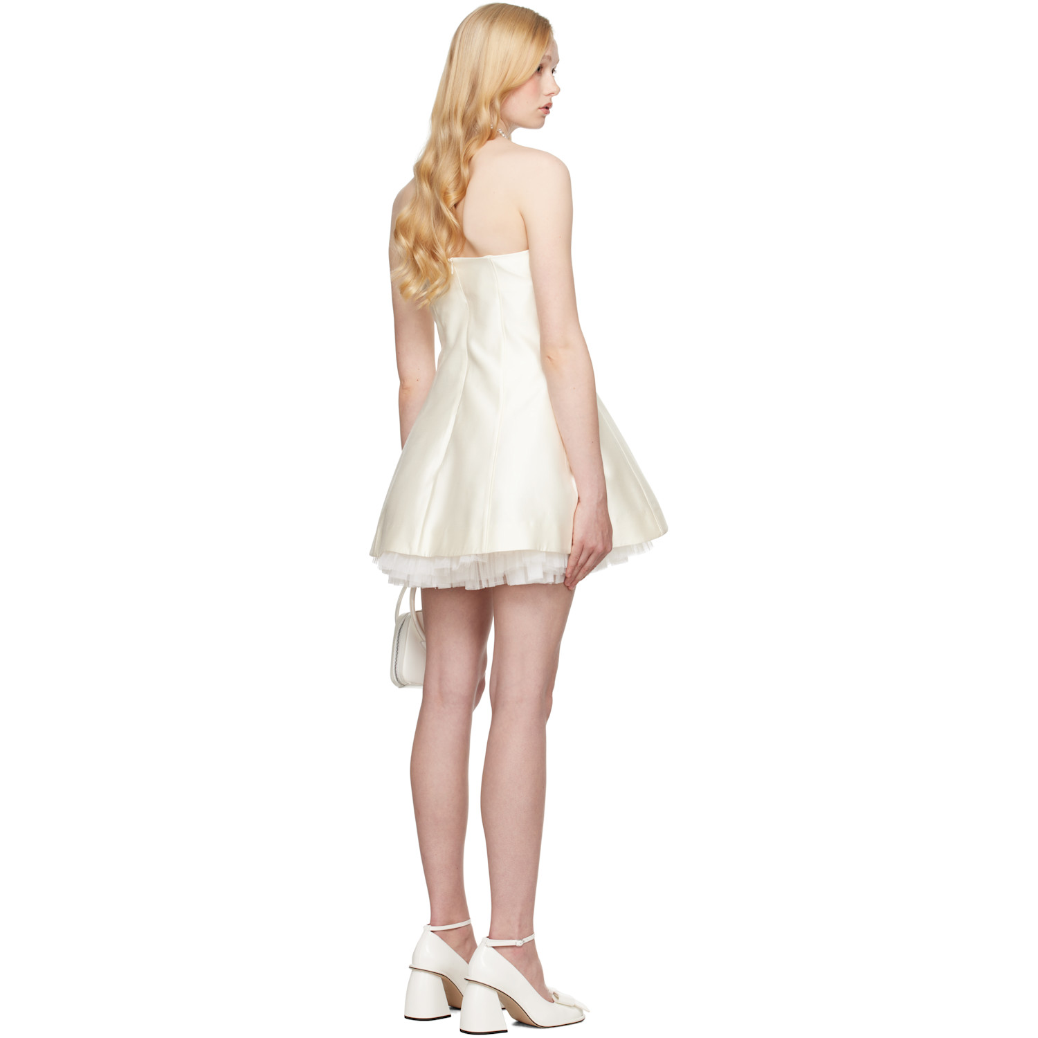  Shushu/tong Ssense Exclusive Bridal Capsule Strapless Puffy Minidress 