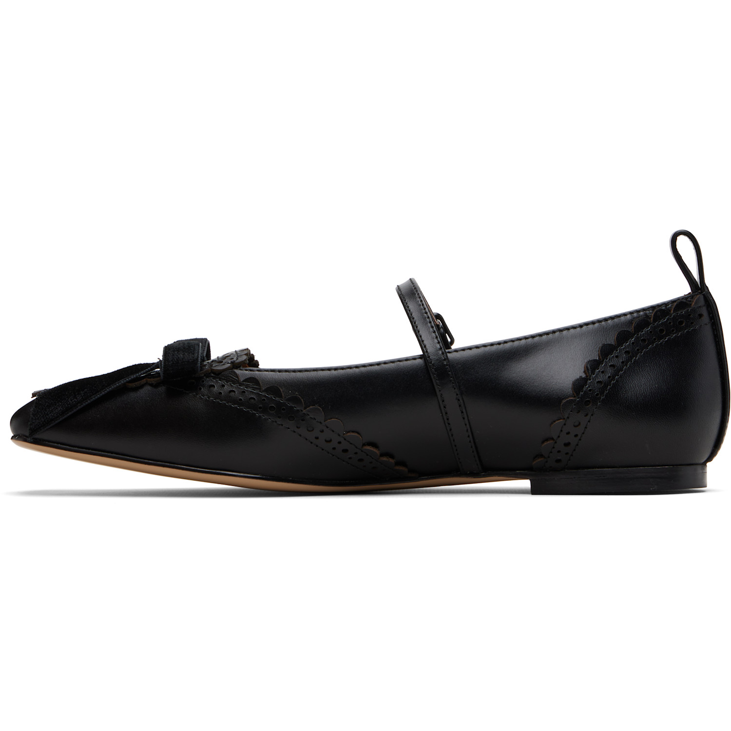  Shushu/tong Black Square-toe Mary Jane Flats 
