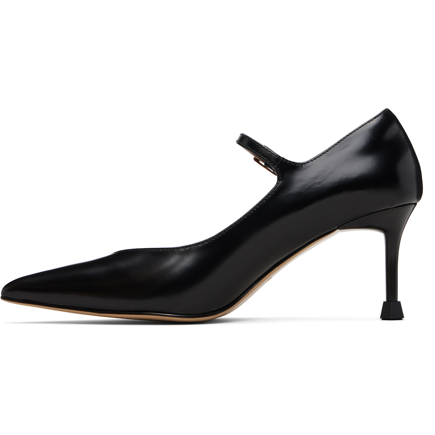  Shushu/tong Black Pointed-toe Mary Jane Heels 