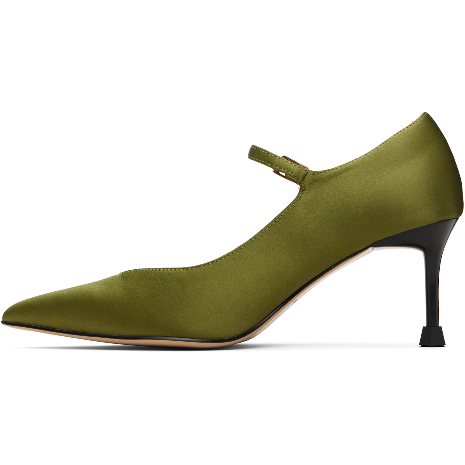  Shushu/tong Green Pointed Toe Mary Jane Heels 
