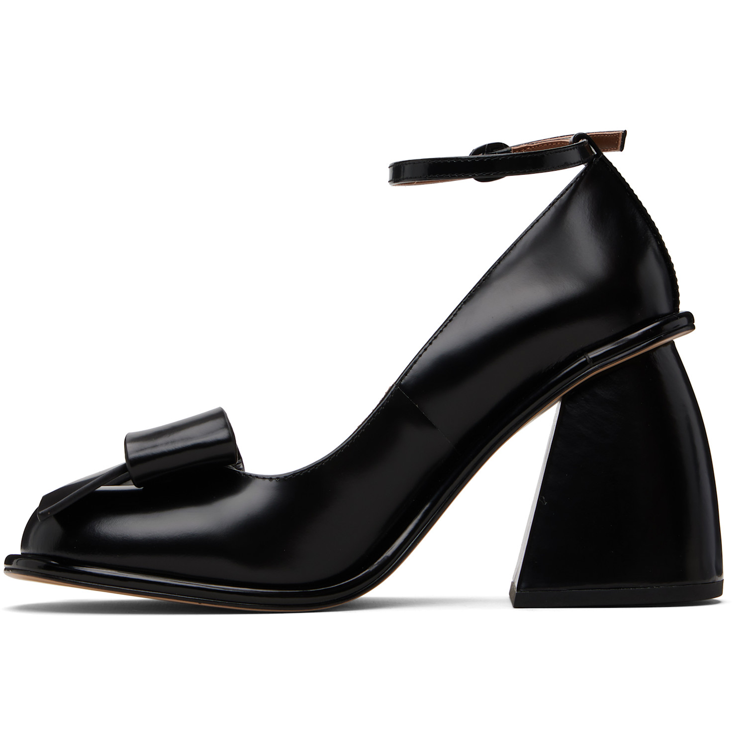  Shushu/tong Black Front Bow Heels 