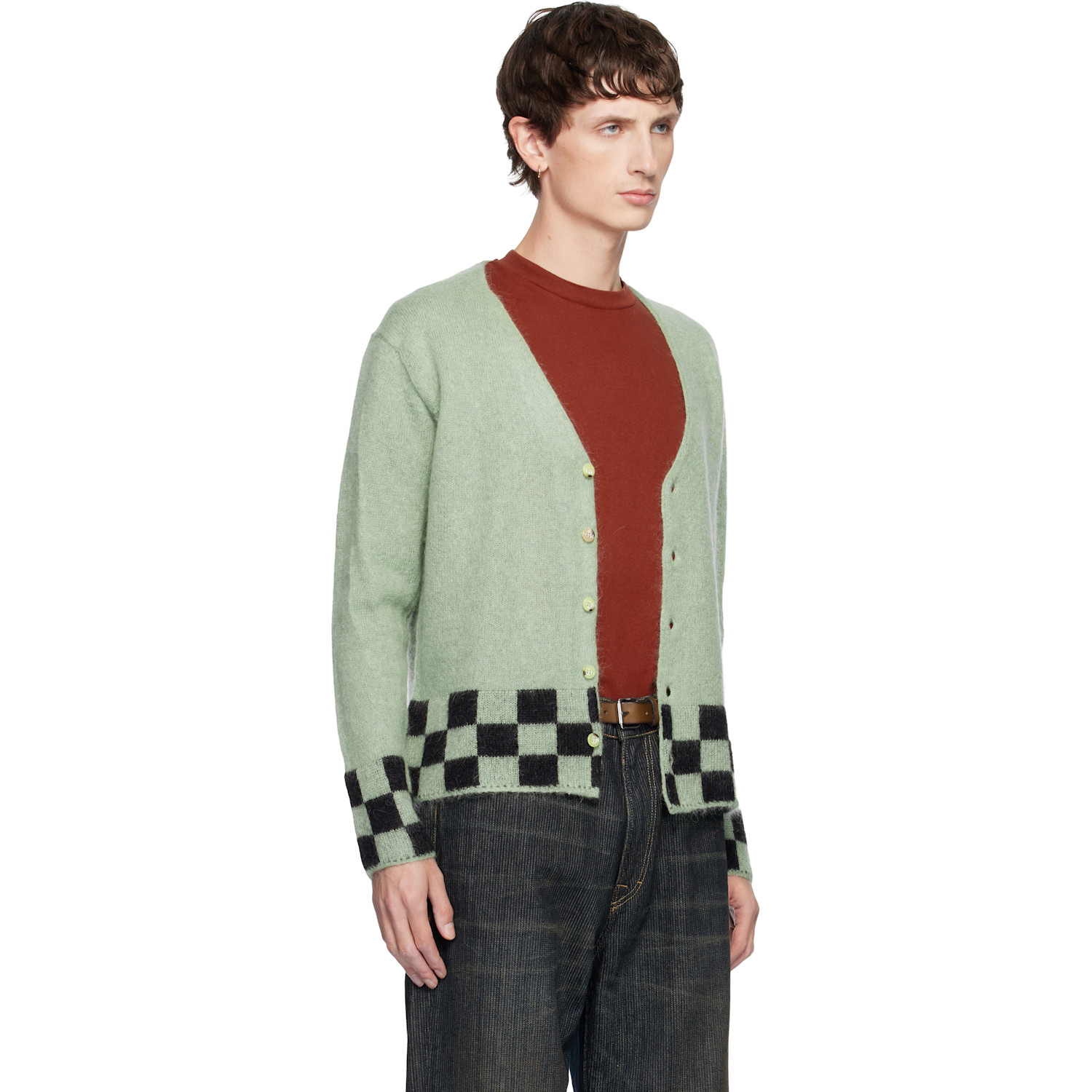  Second/layer Green Chevy Cardigan 